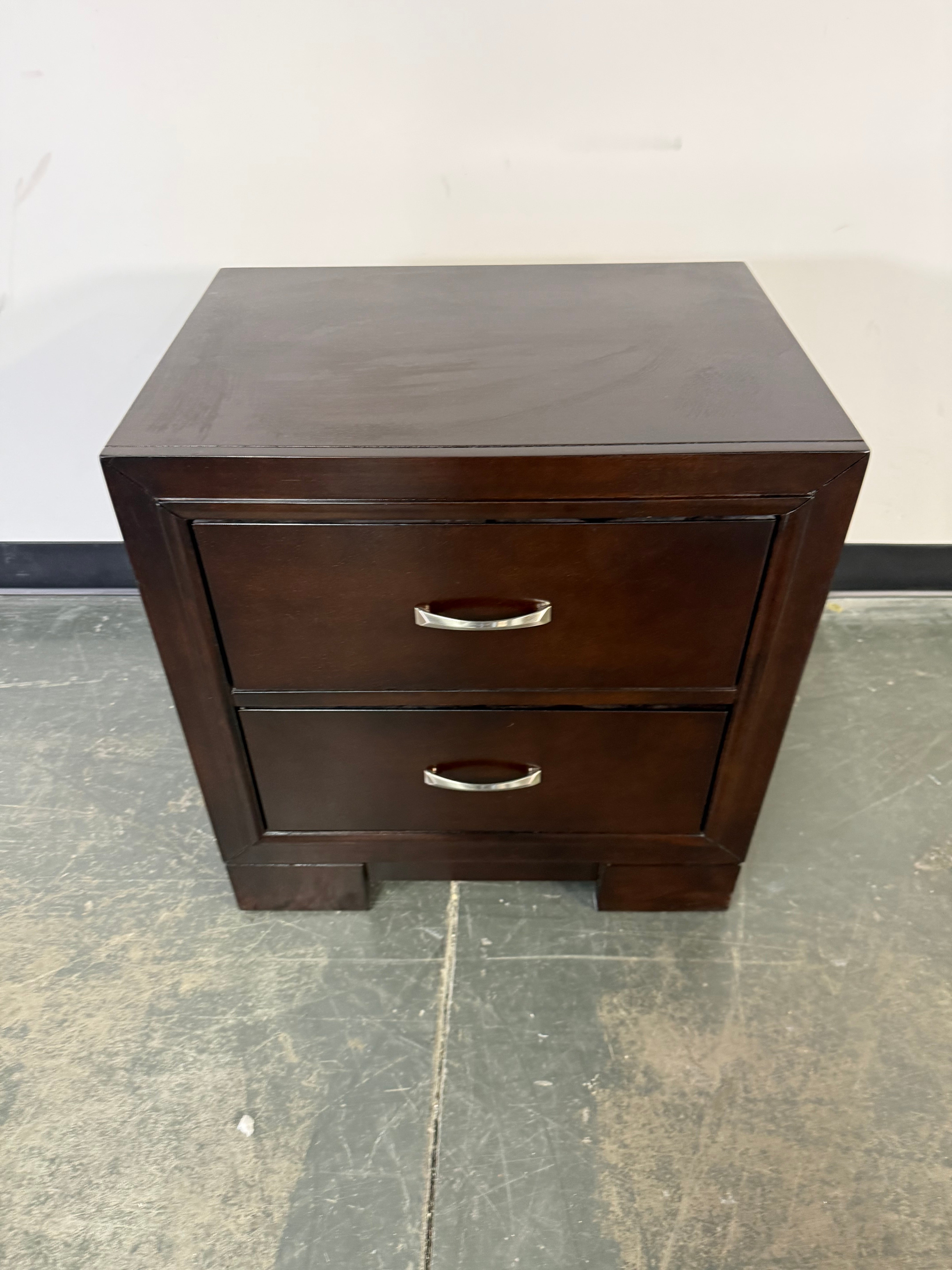 Rich Espresso Two-Drawer Nightstand