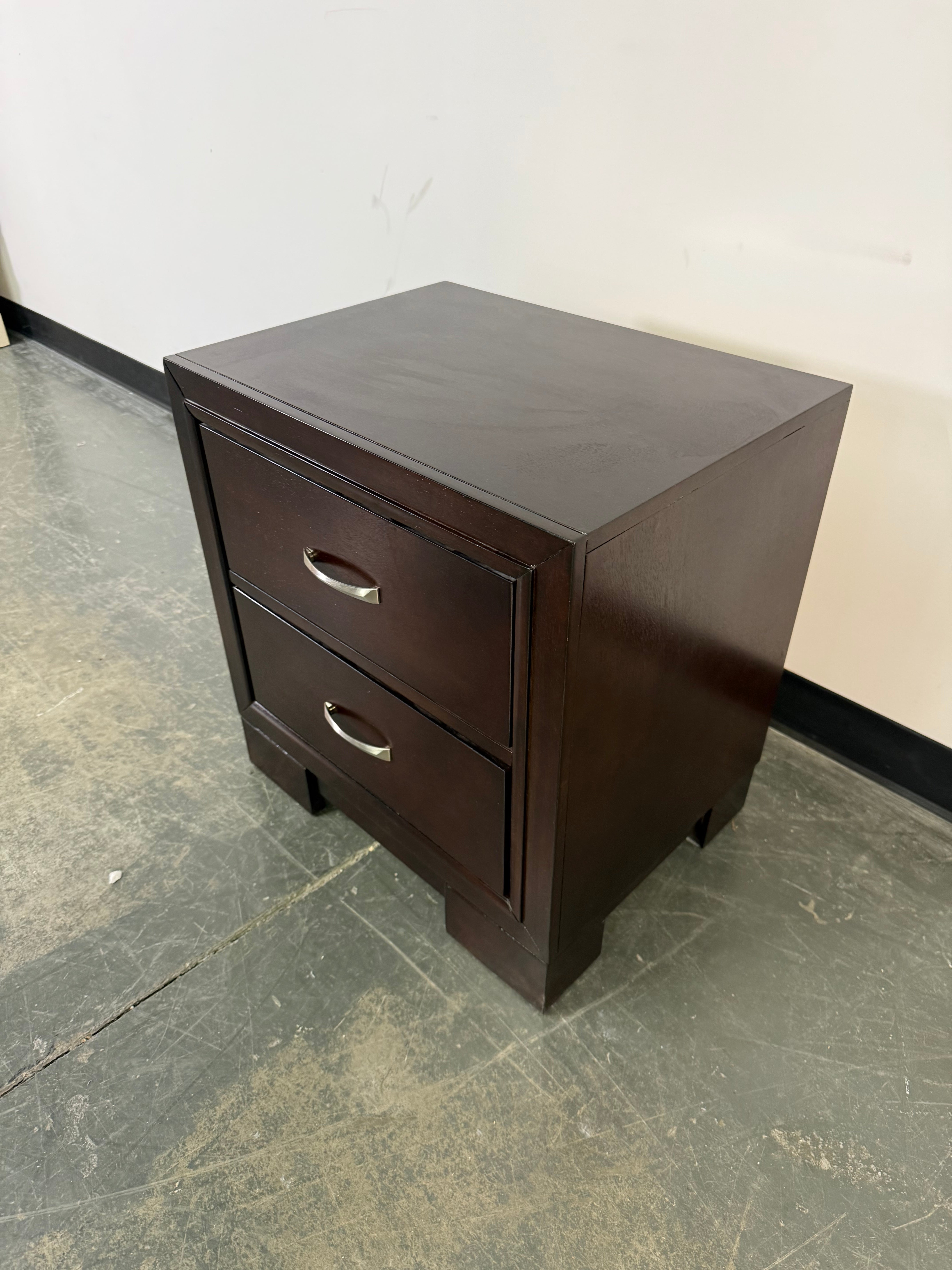 Rich Espresso Two-Drawer Nightstand