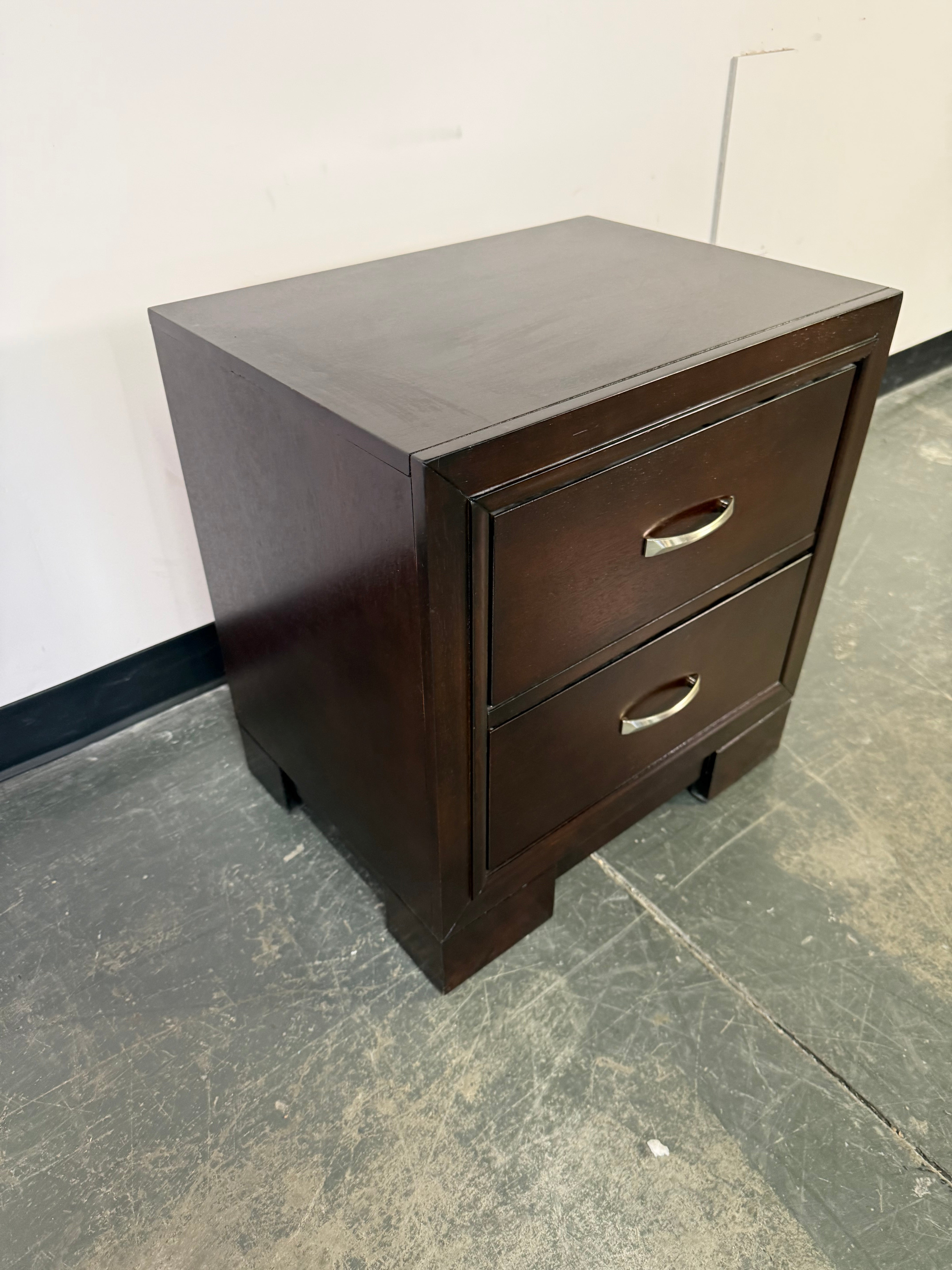 Rich Espresso Two-Drawer Nightstand