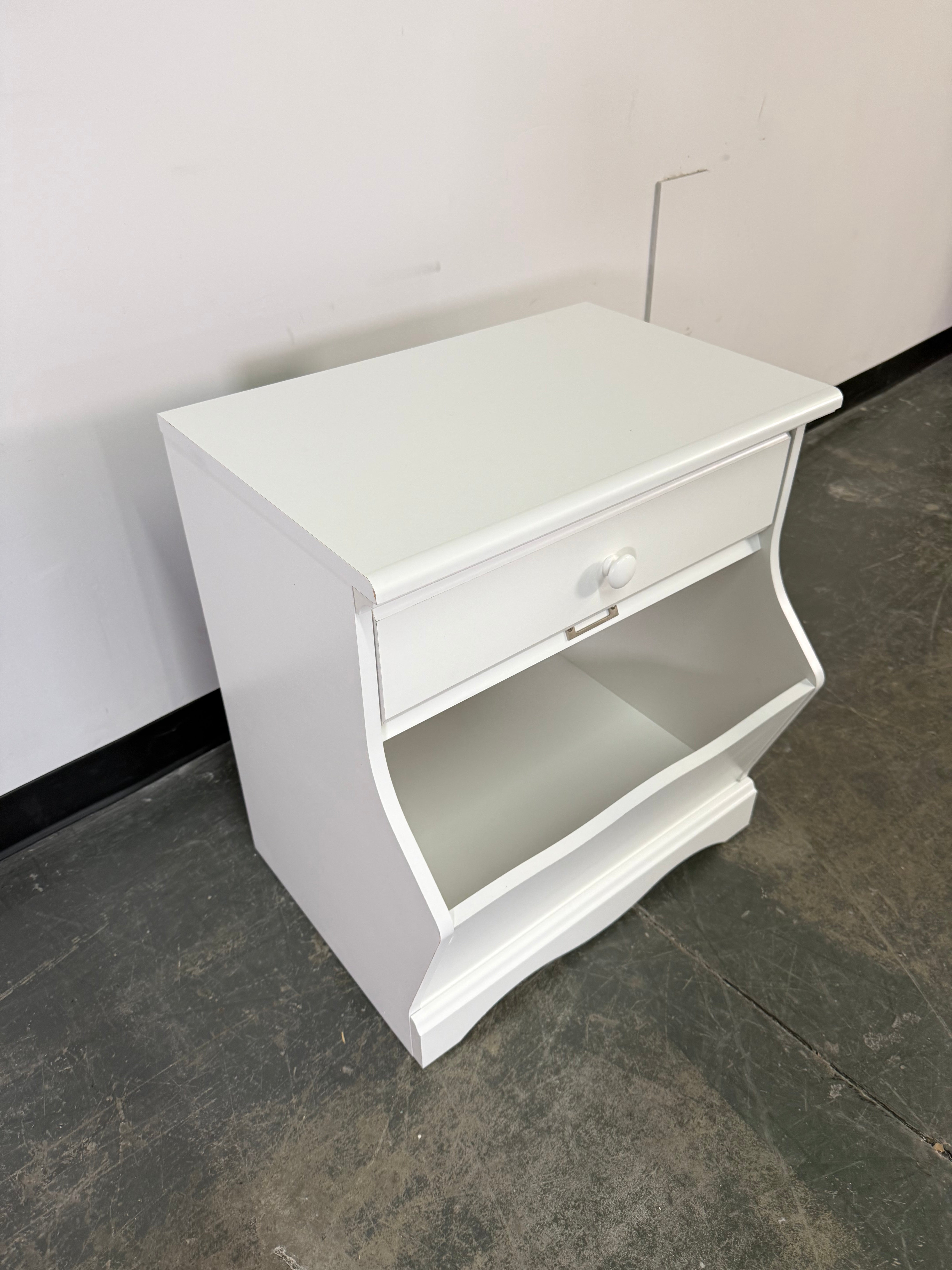 Charming White Bedside Nightstand