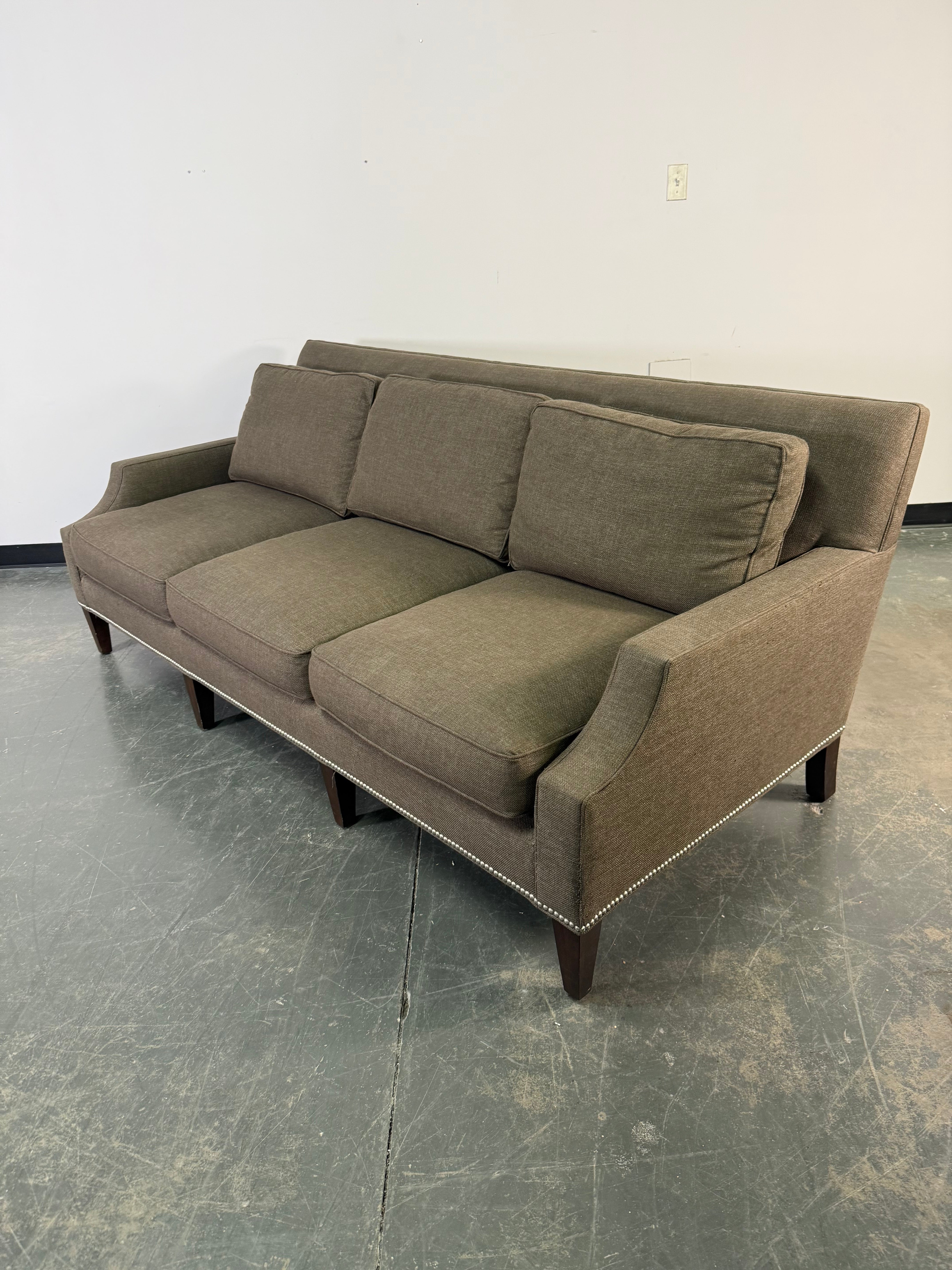 Elegant Three-Cushion Upholstered Sofa