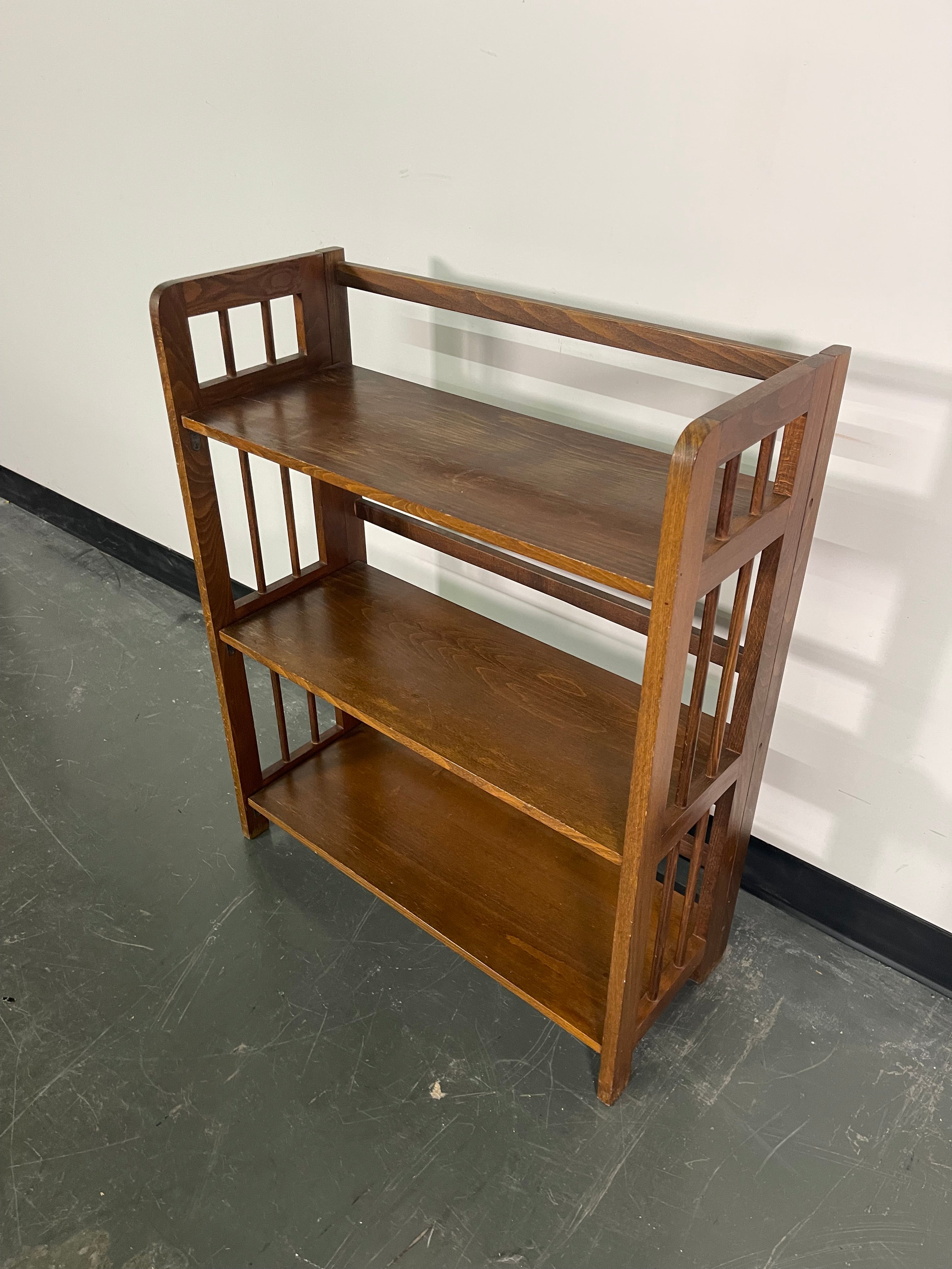 Folding 3-Shelf Bookshelf