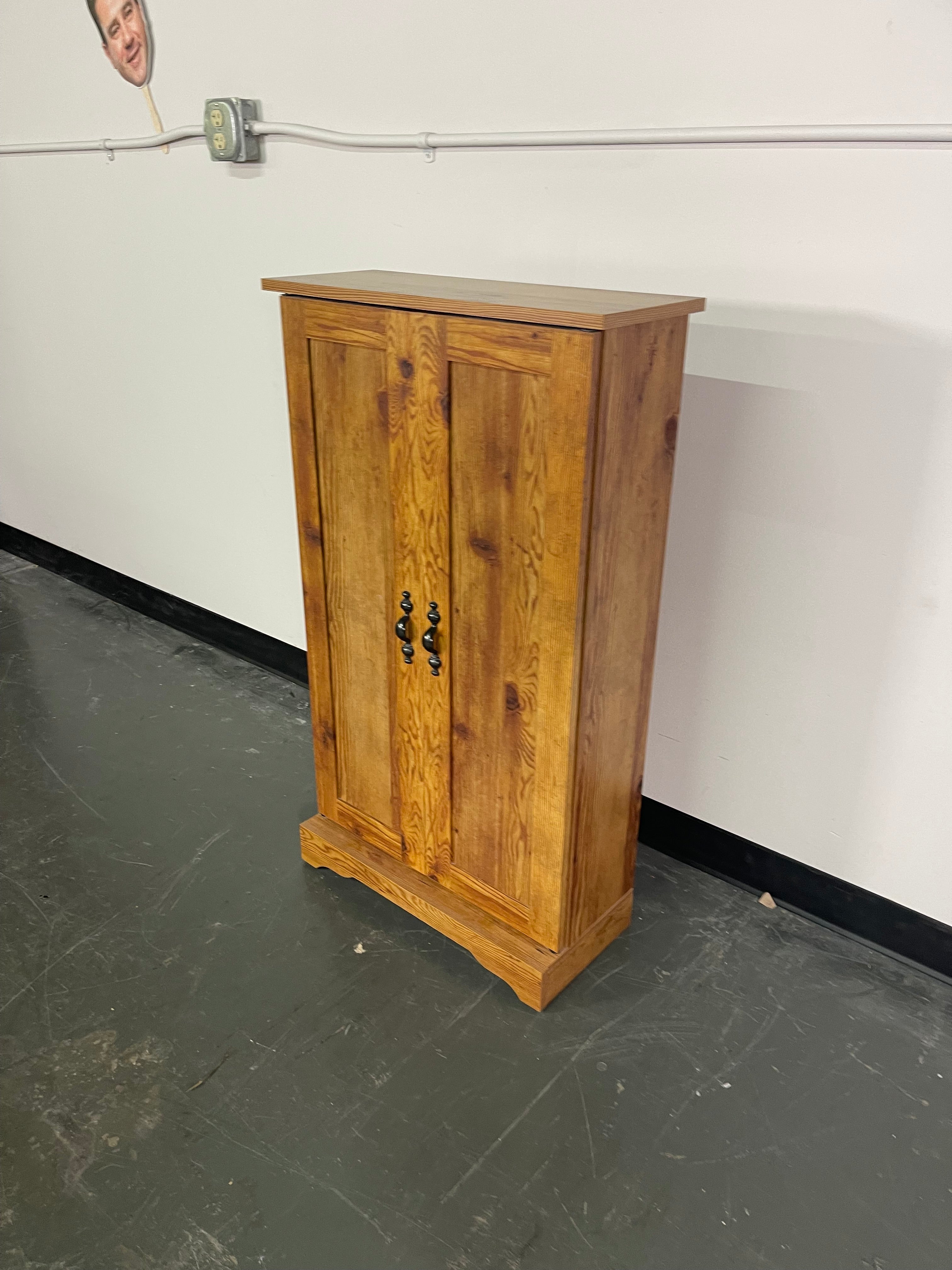 Slim Two-Door Storage Cabinet
