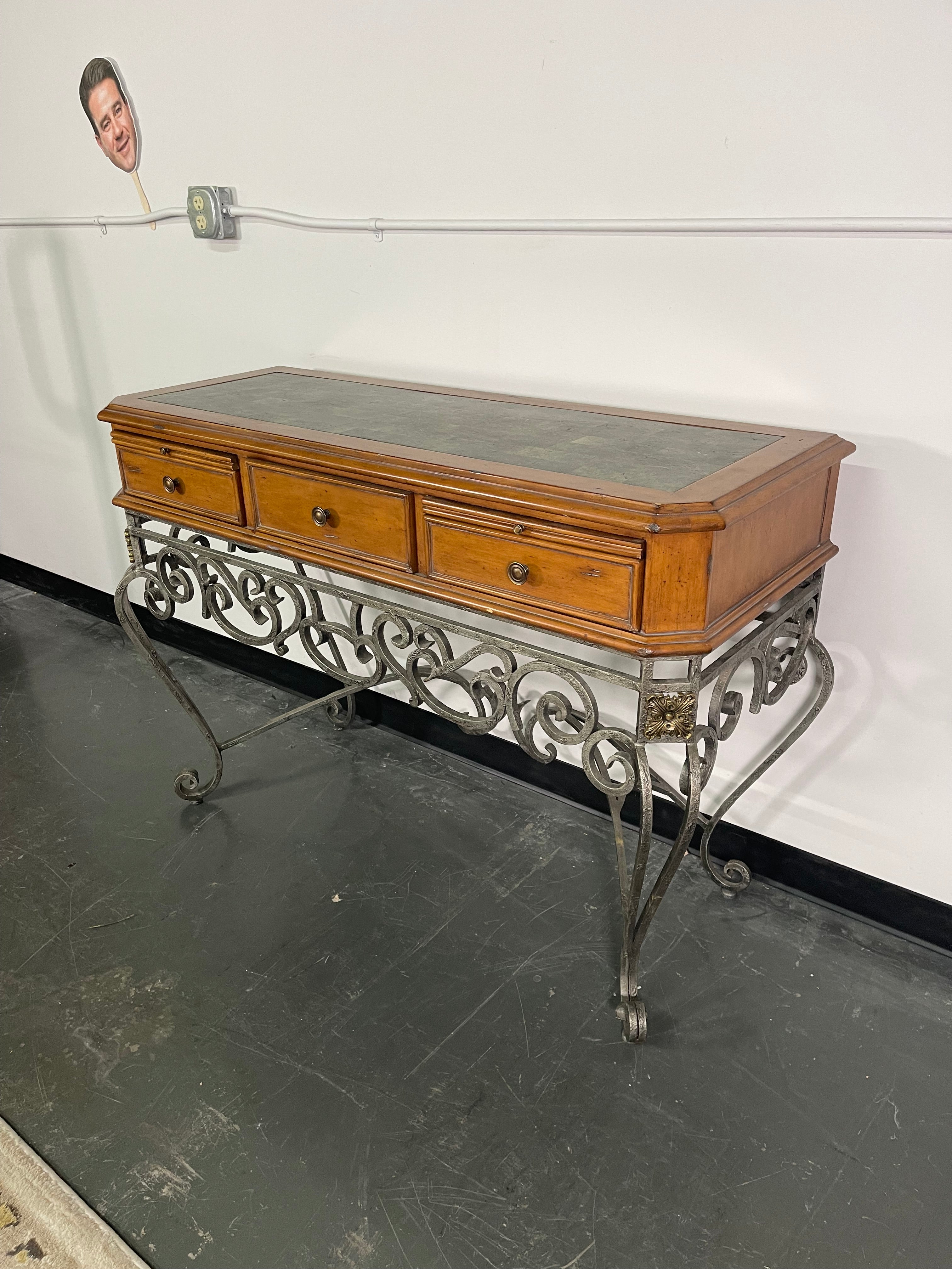 Touchstone Granite Top Console Table with Drawers