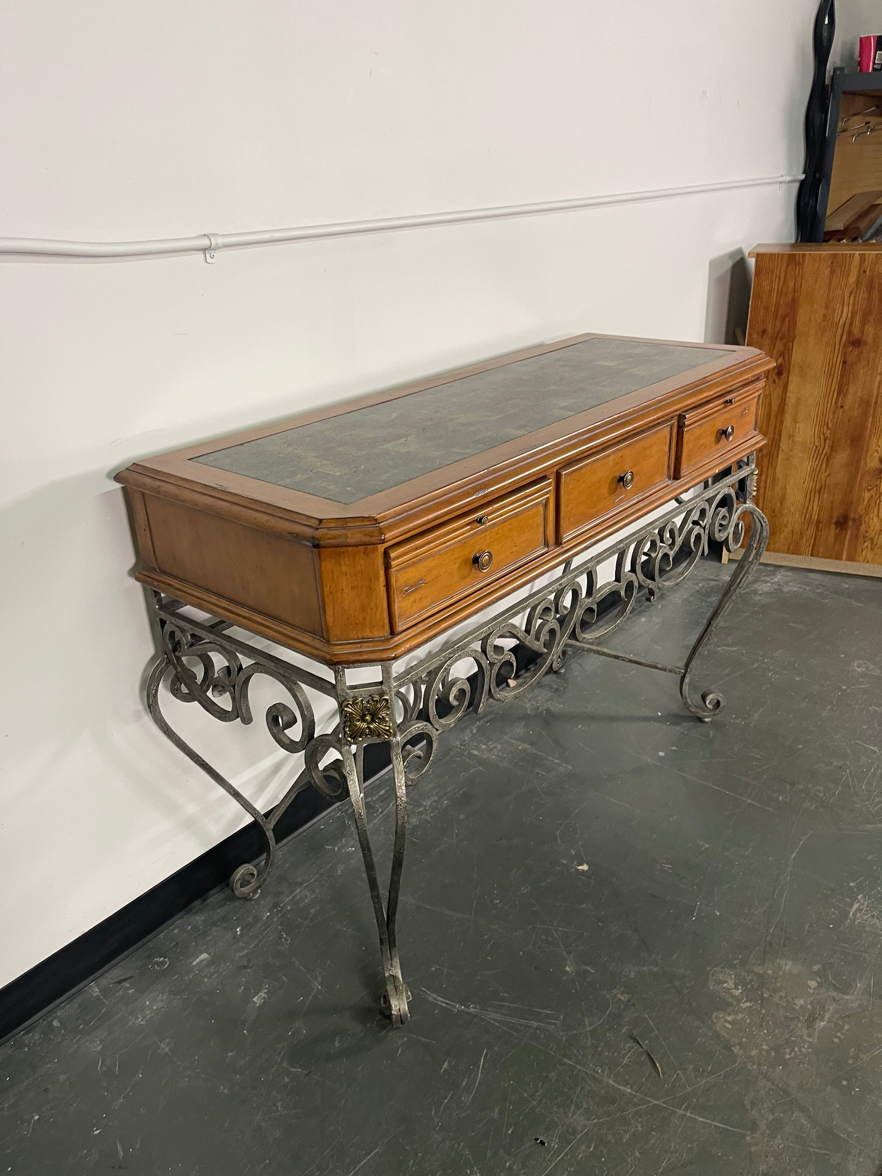 Touchstone Granite Top Console Table with Drawers