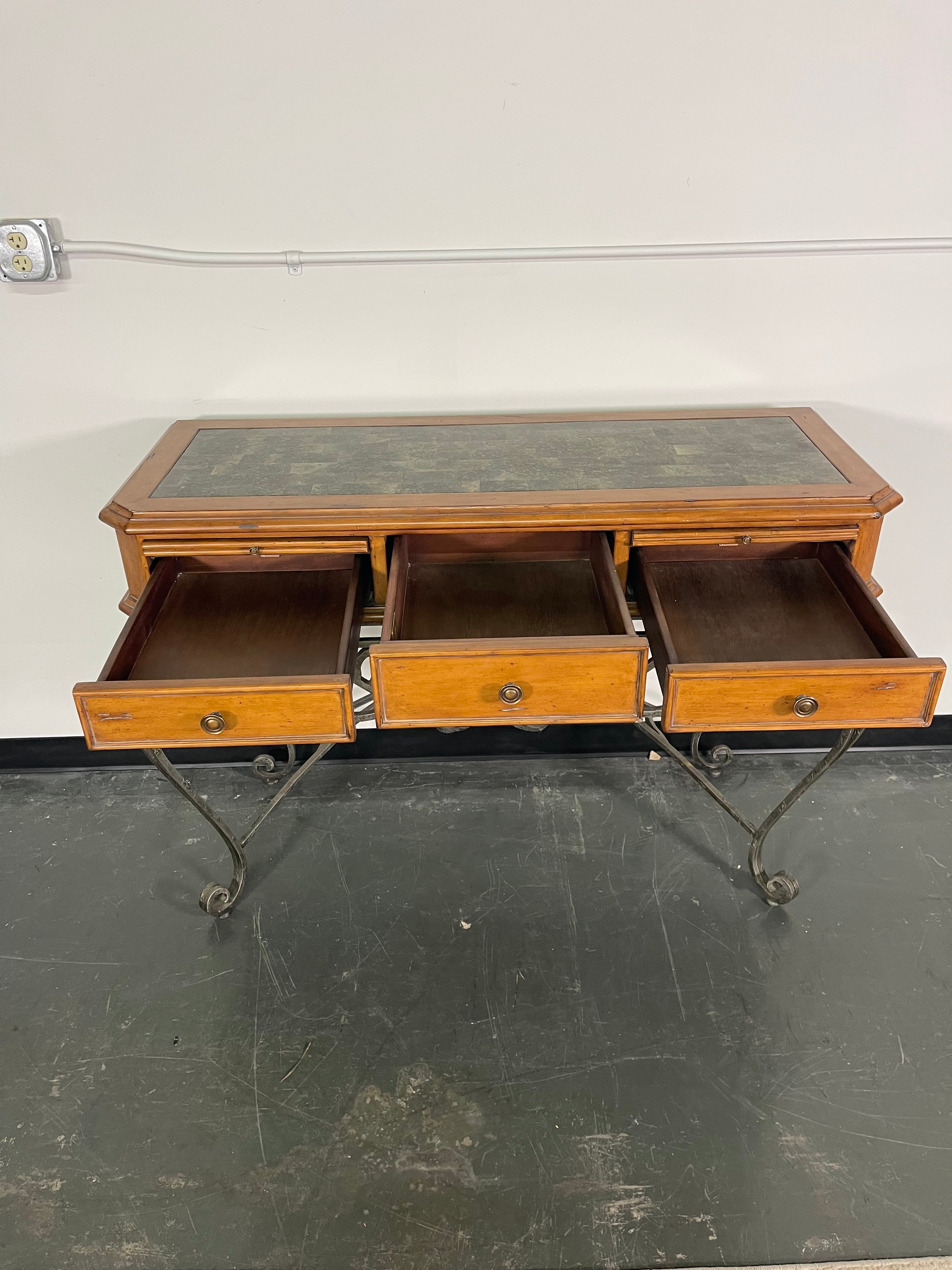 Touchstone Granite Top Console Table with Drawers