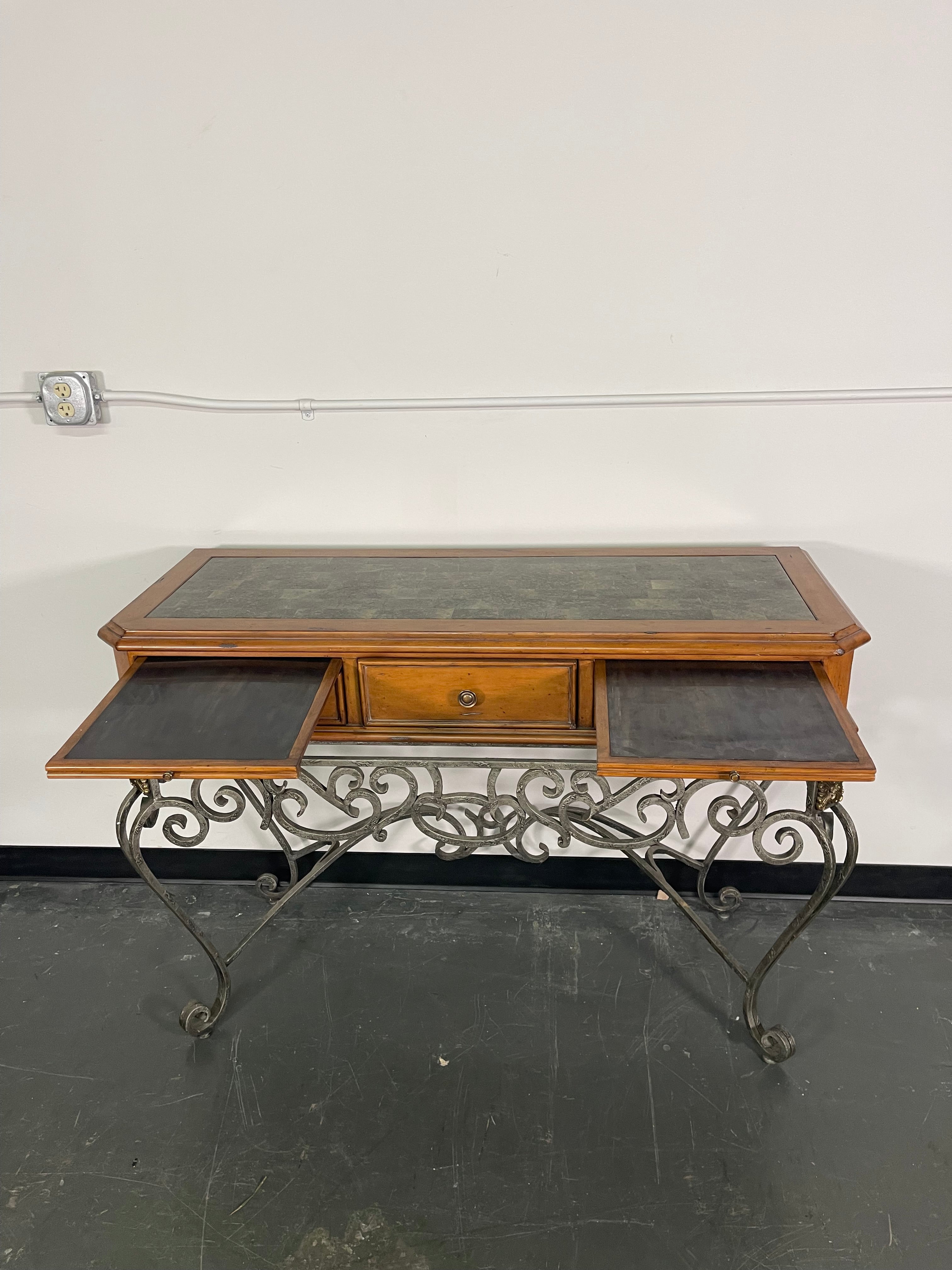 Touchstone Granite Top Console Table with Drawers