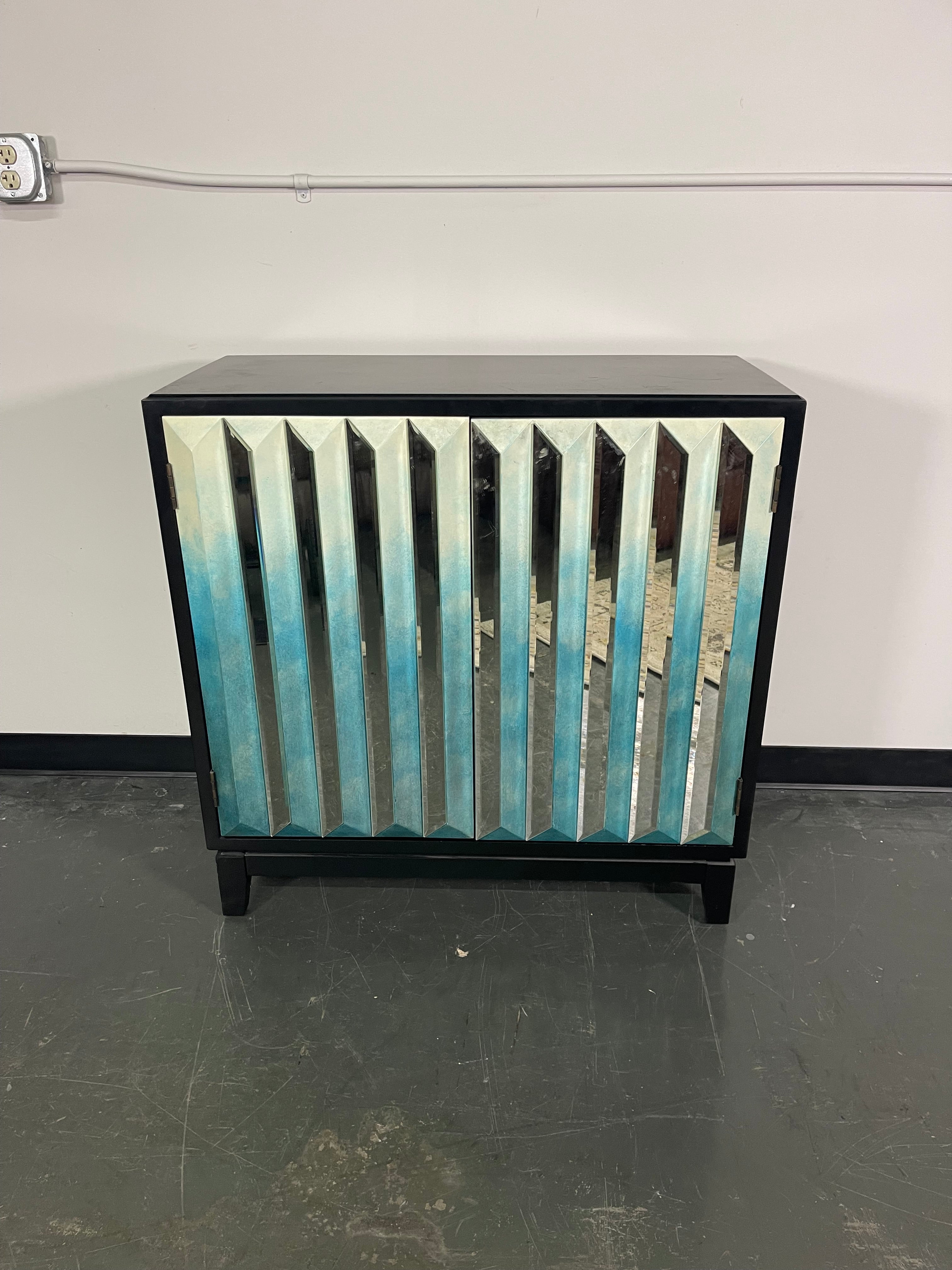 Mirrored Ombre Accent Cabinet