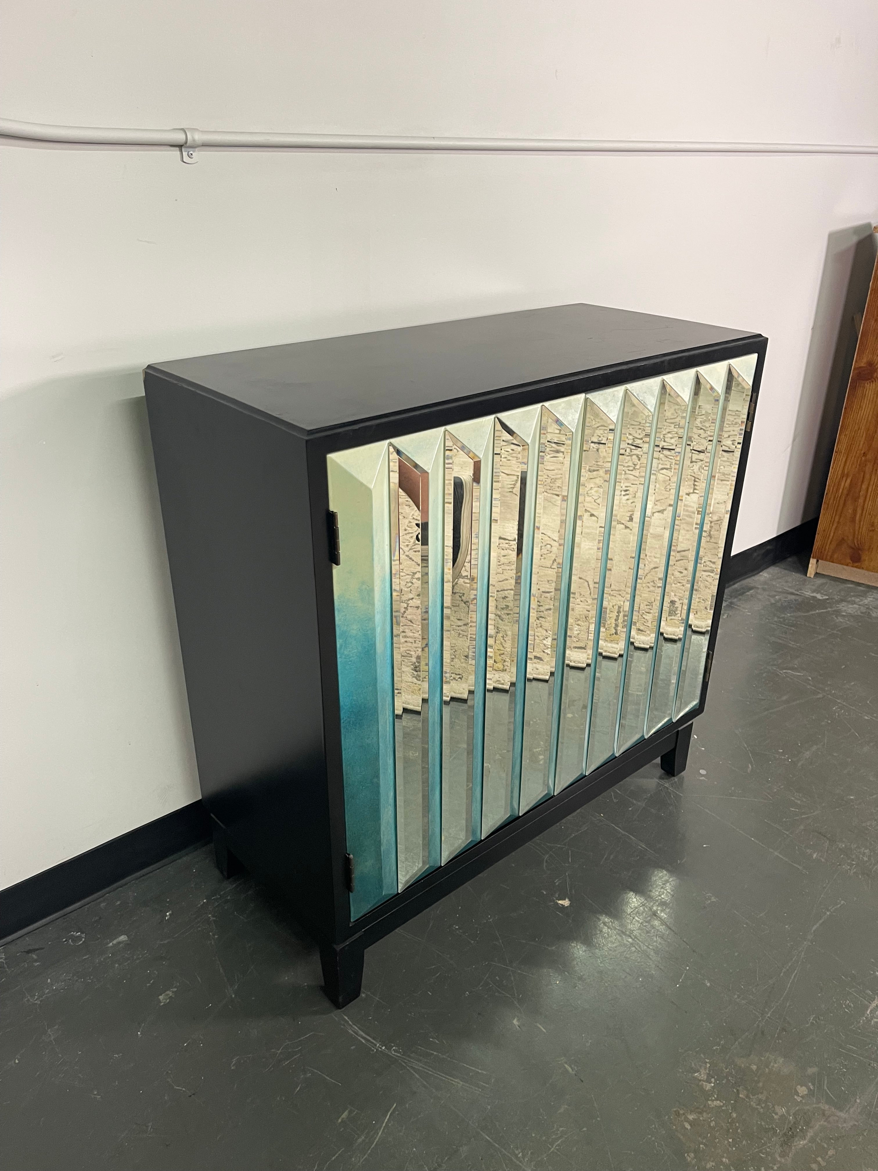 Mirrored Ombre Accent Cabinet