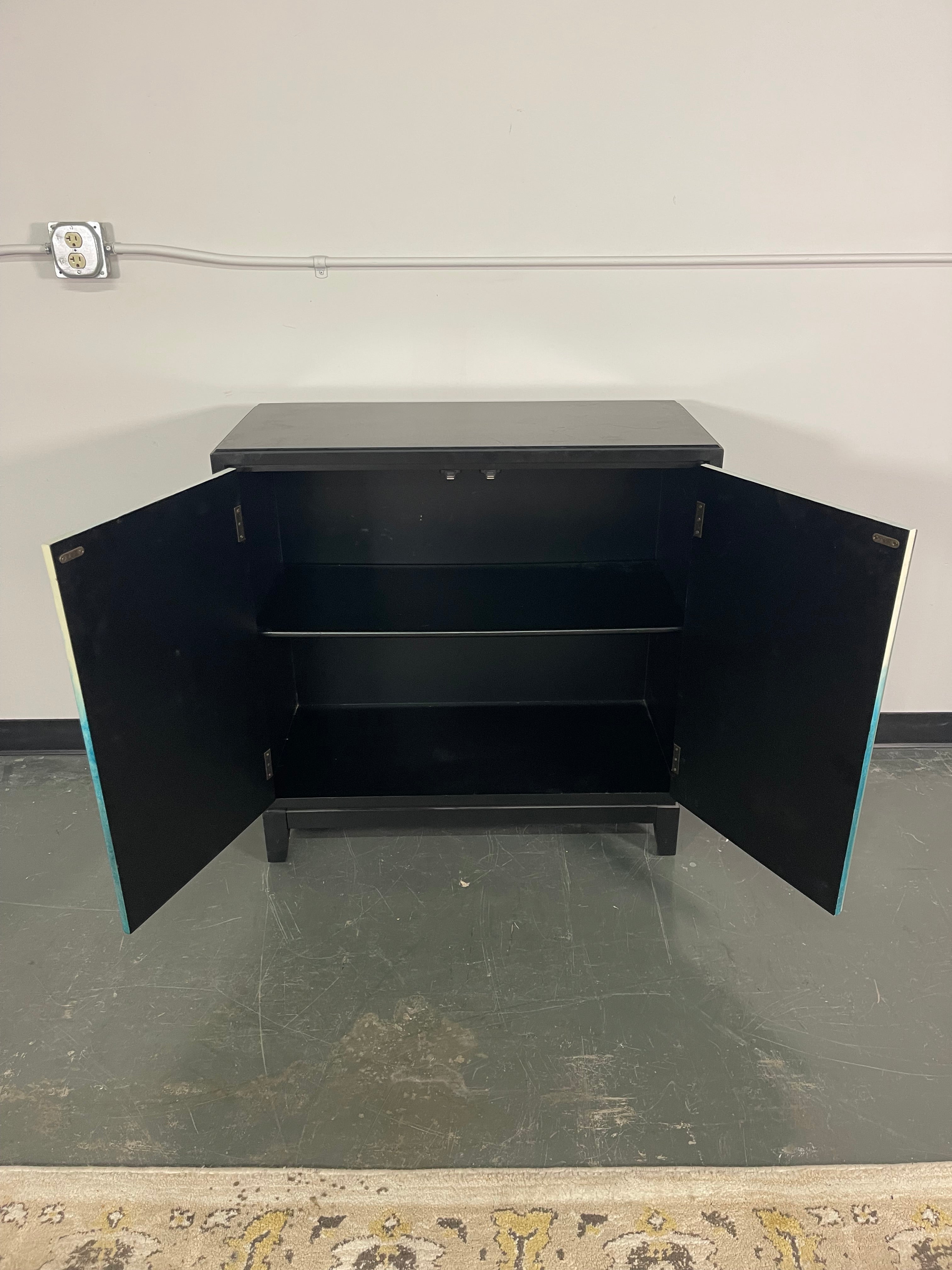Mirrored Ombre Accent Cabinet