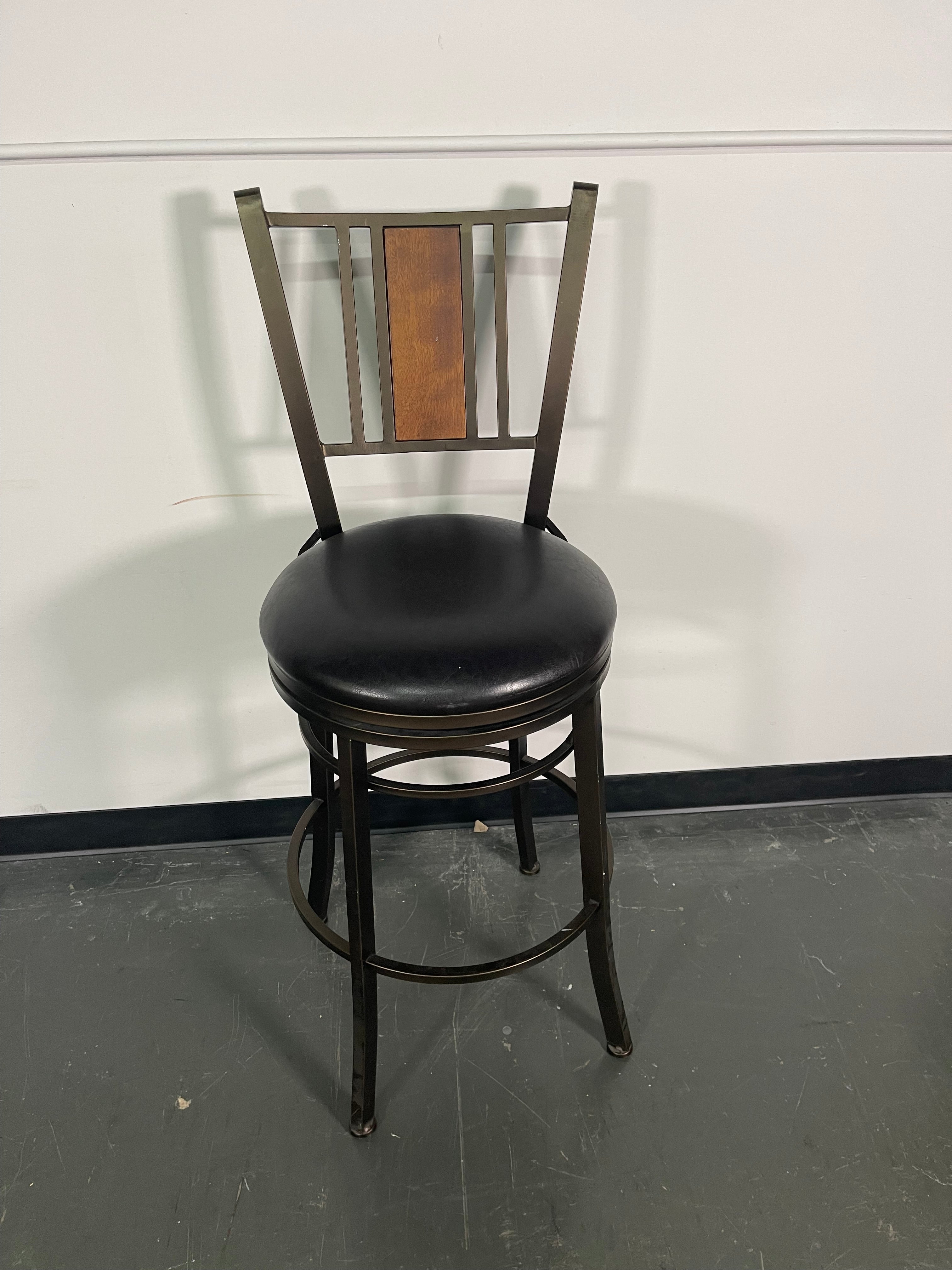 Set of 2 Swivel Bar Stools with Cushioned Seats
