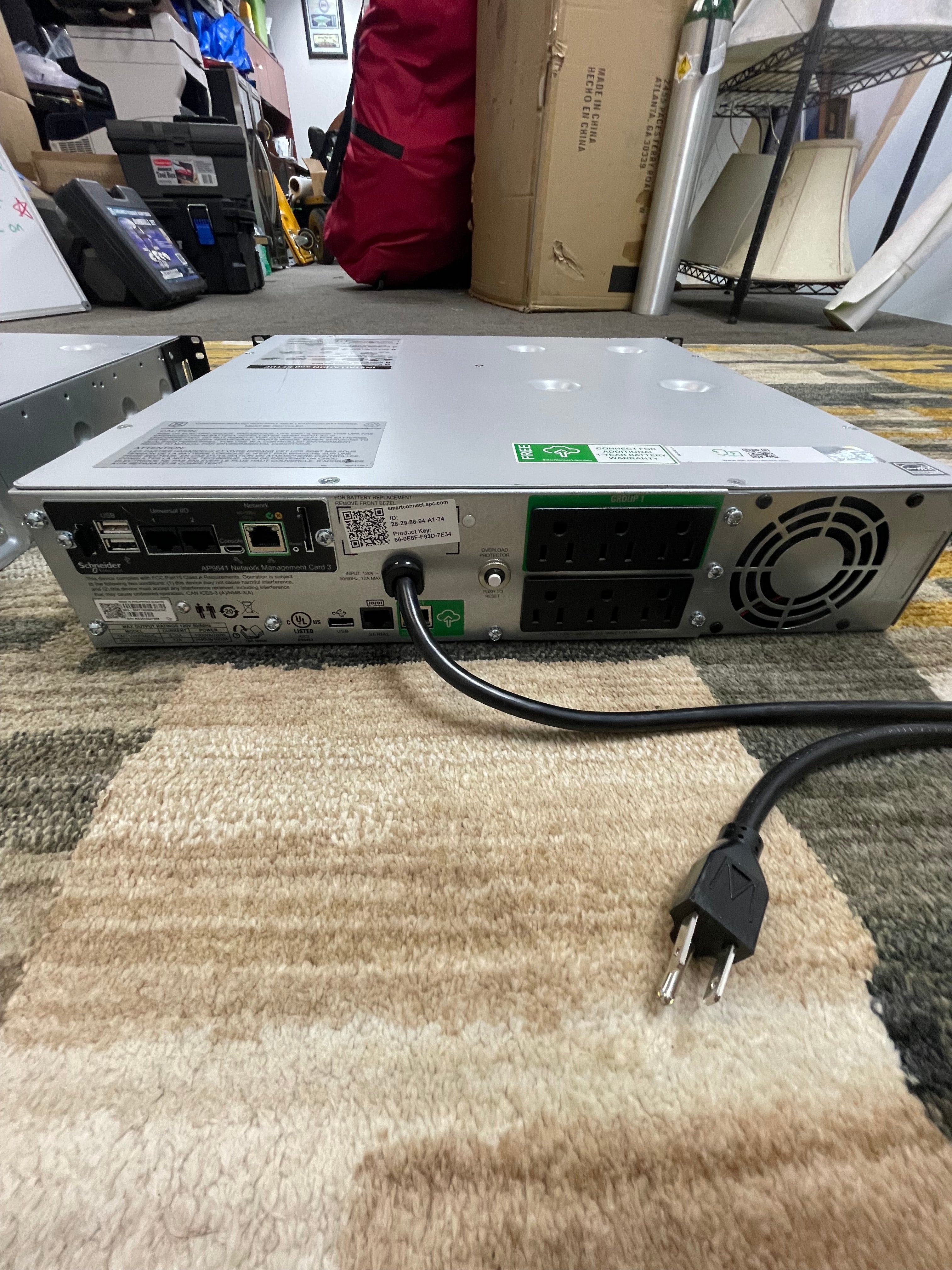 APC Smart-UPS 1500VA Rack-Mount Battery Backup with Network Card