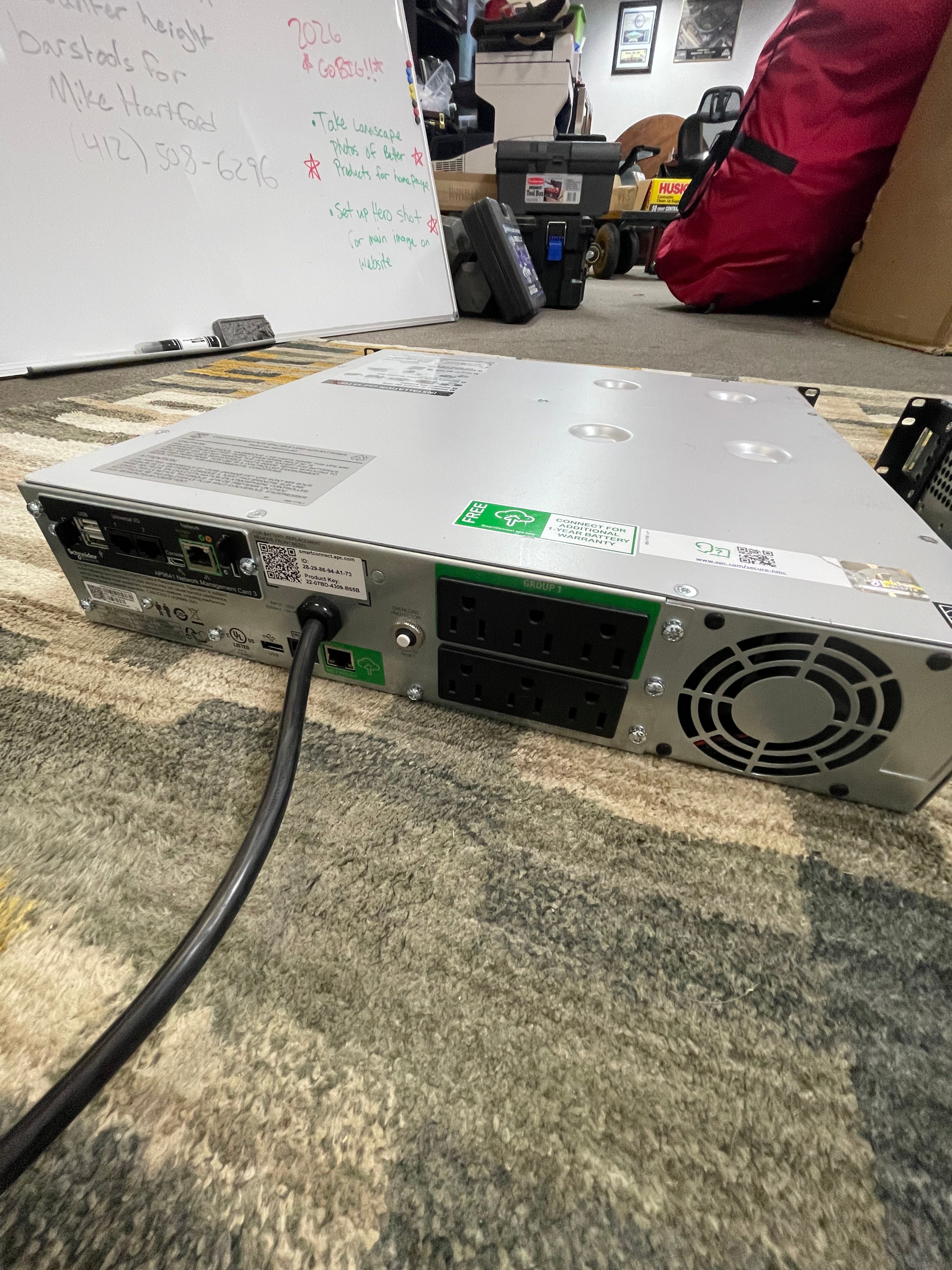 APC Smart-UPS 1500VA Rack-Mount Battery Backup with Network Card