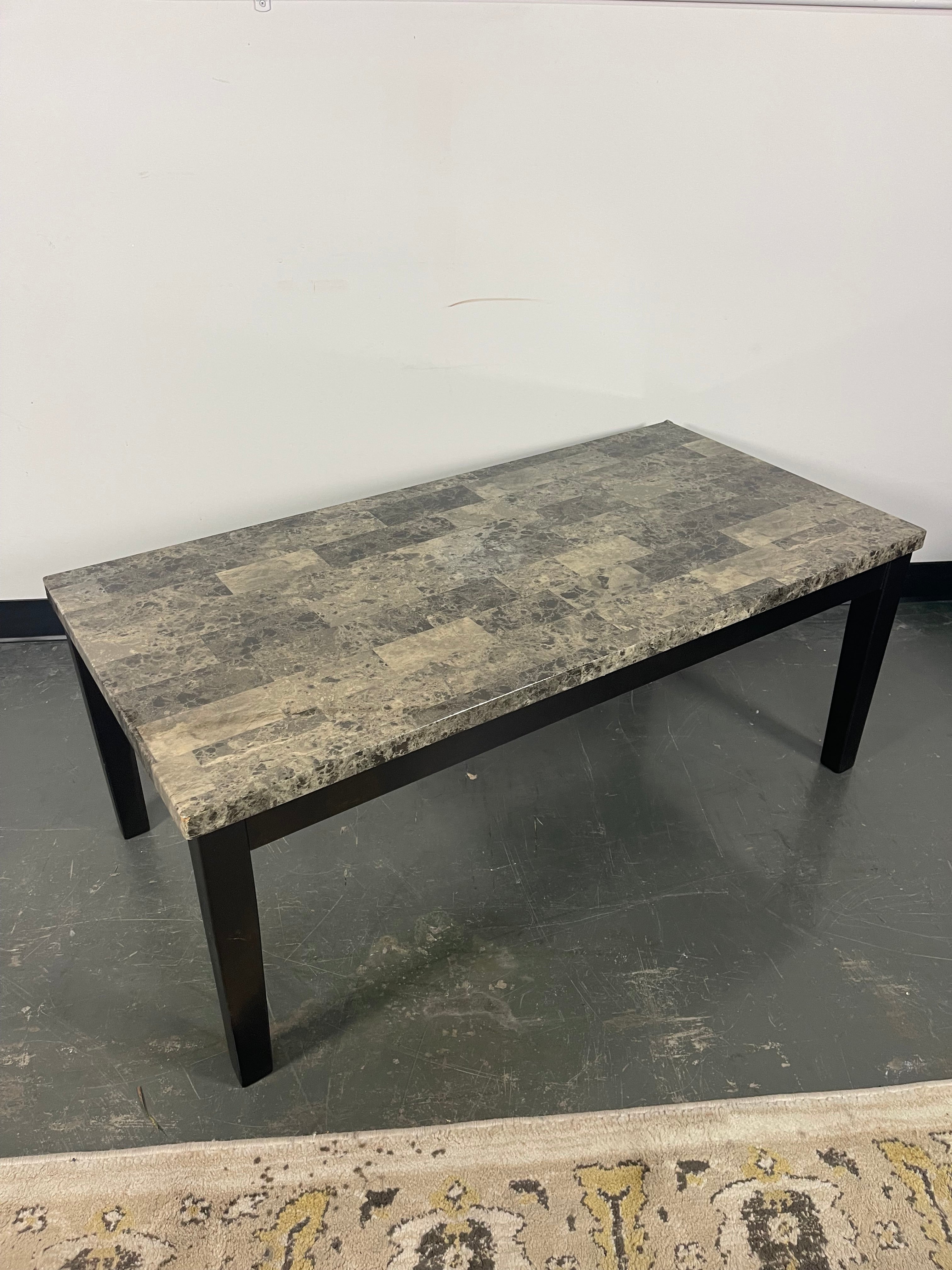 Faux Stone 3-Piece Coffee & End Table Set