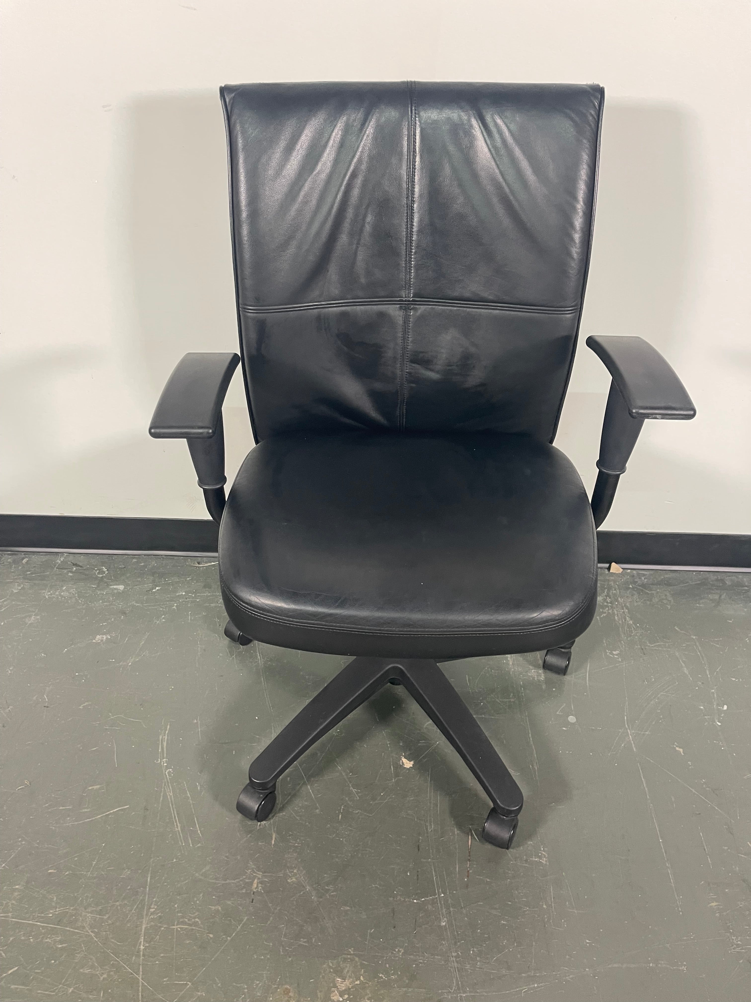 Black Executive Office Chair with Adjustable Arms