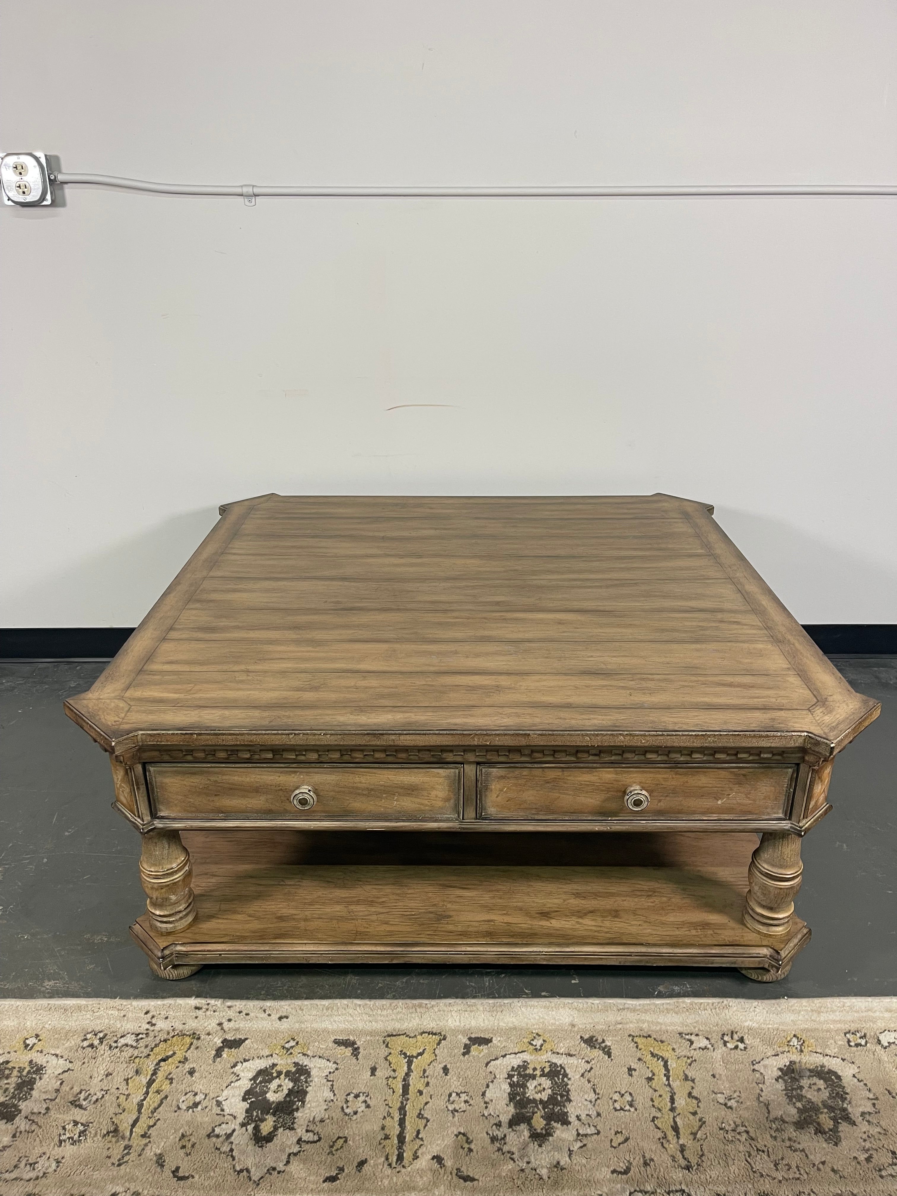Hooker Furniture Square Coffee Table with Drawers