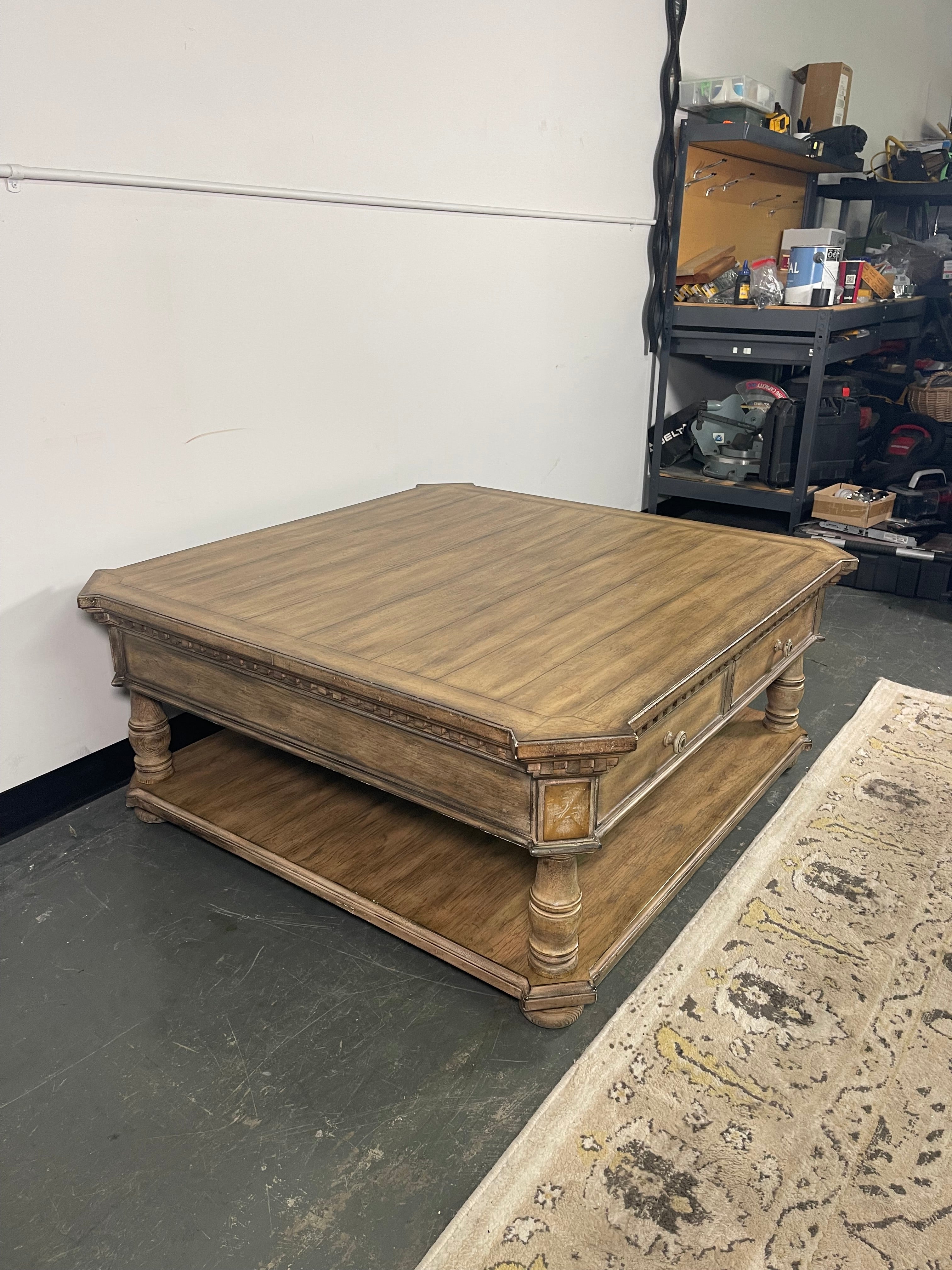Hooker Furniture Square Coffee Table with Drawers