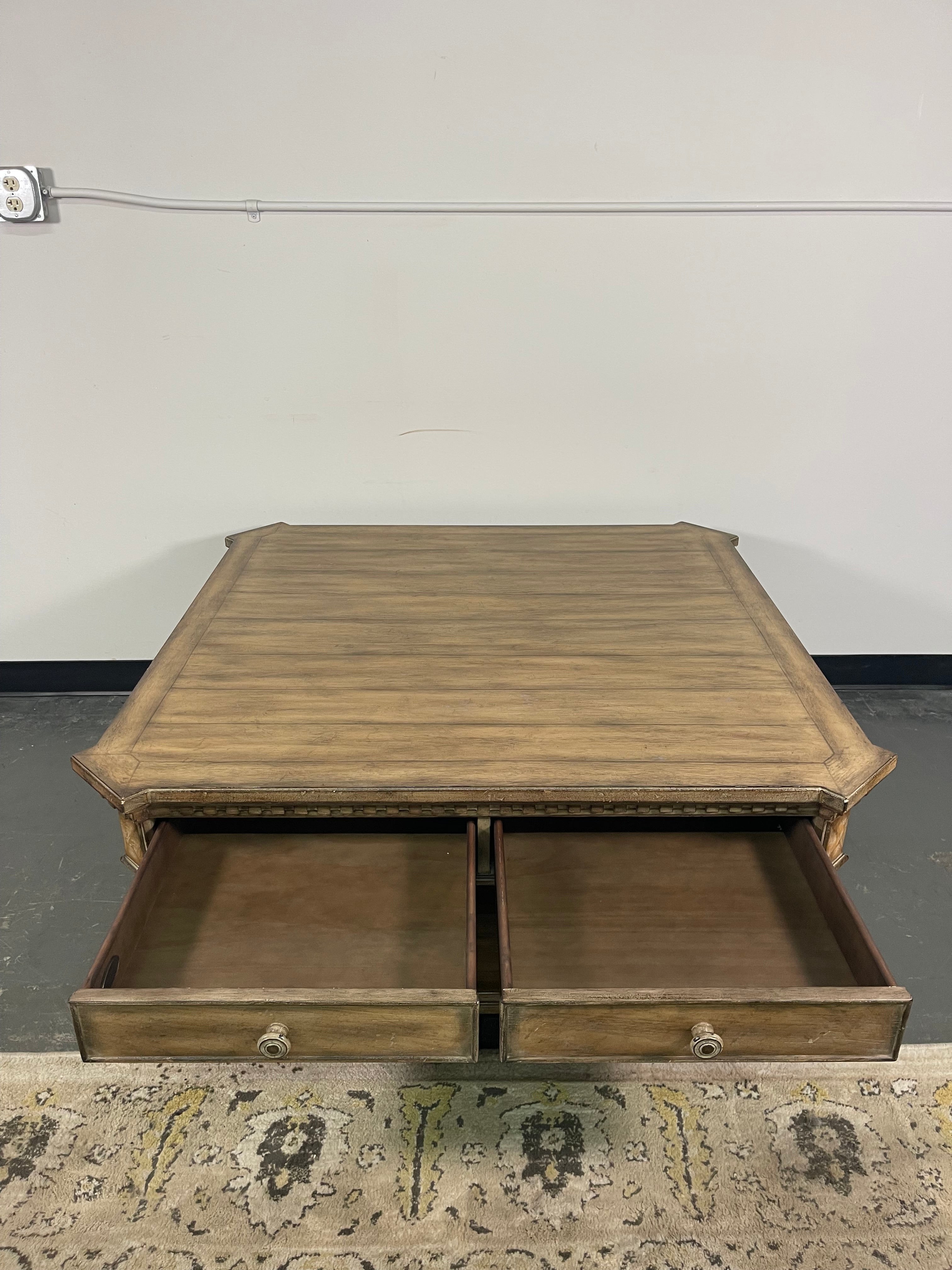 Hooker Furniture Square Coffee Table with Drawers