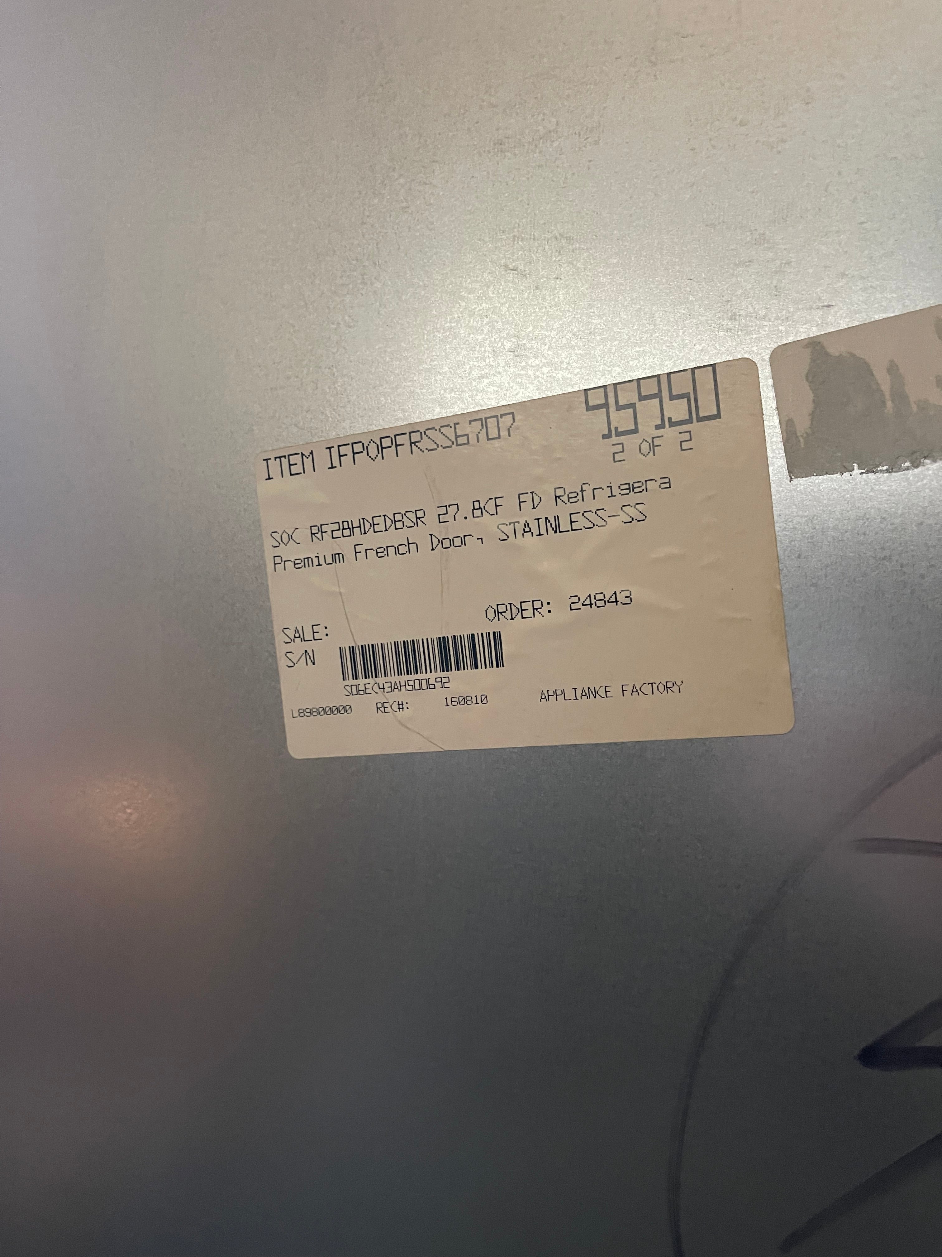 Samsung 28 cu. ft. Stainless French Door Refrigerator