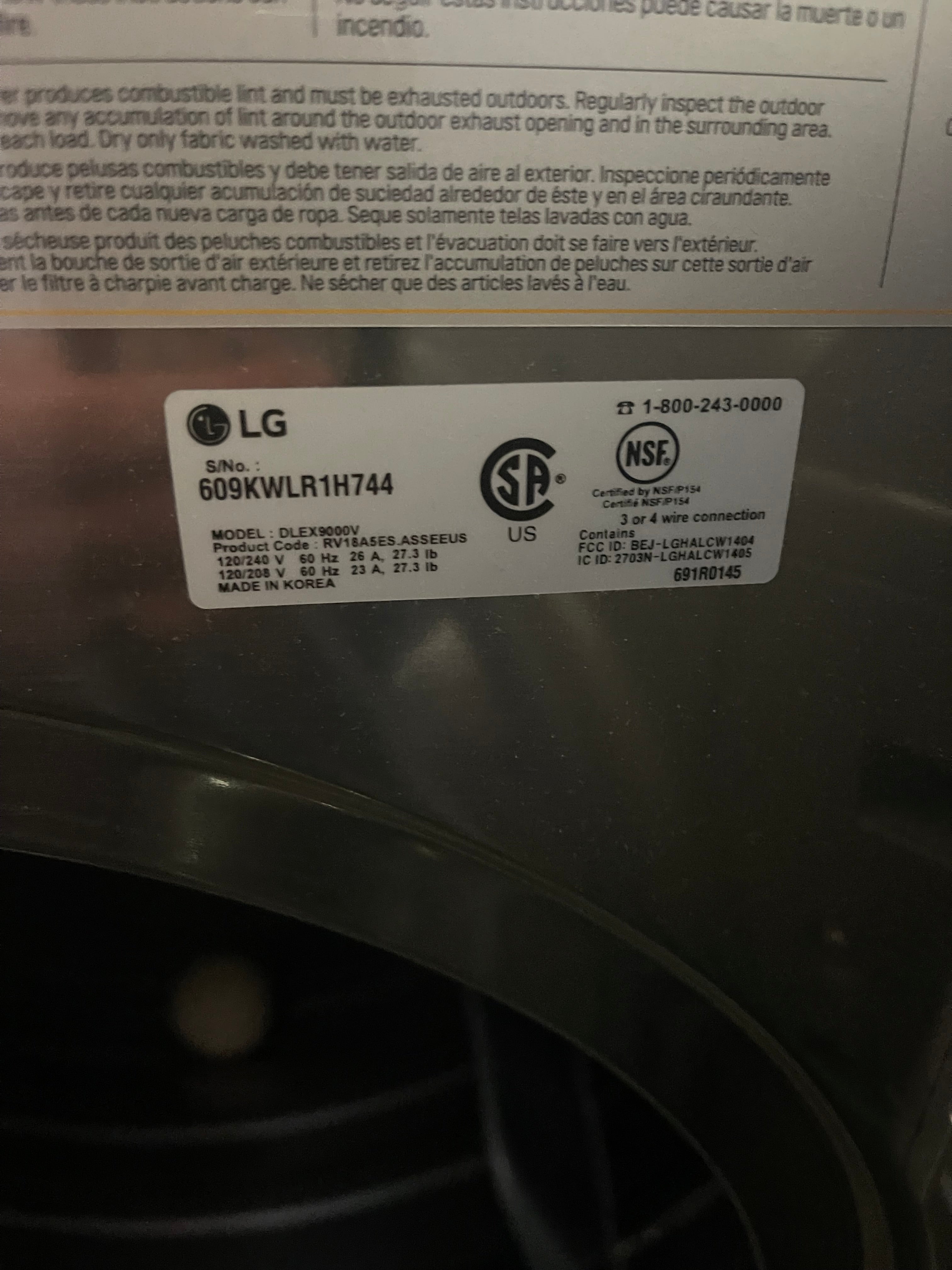 LG Mega Capacity Washer and Electric Dryer Set with Pedestals