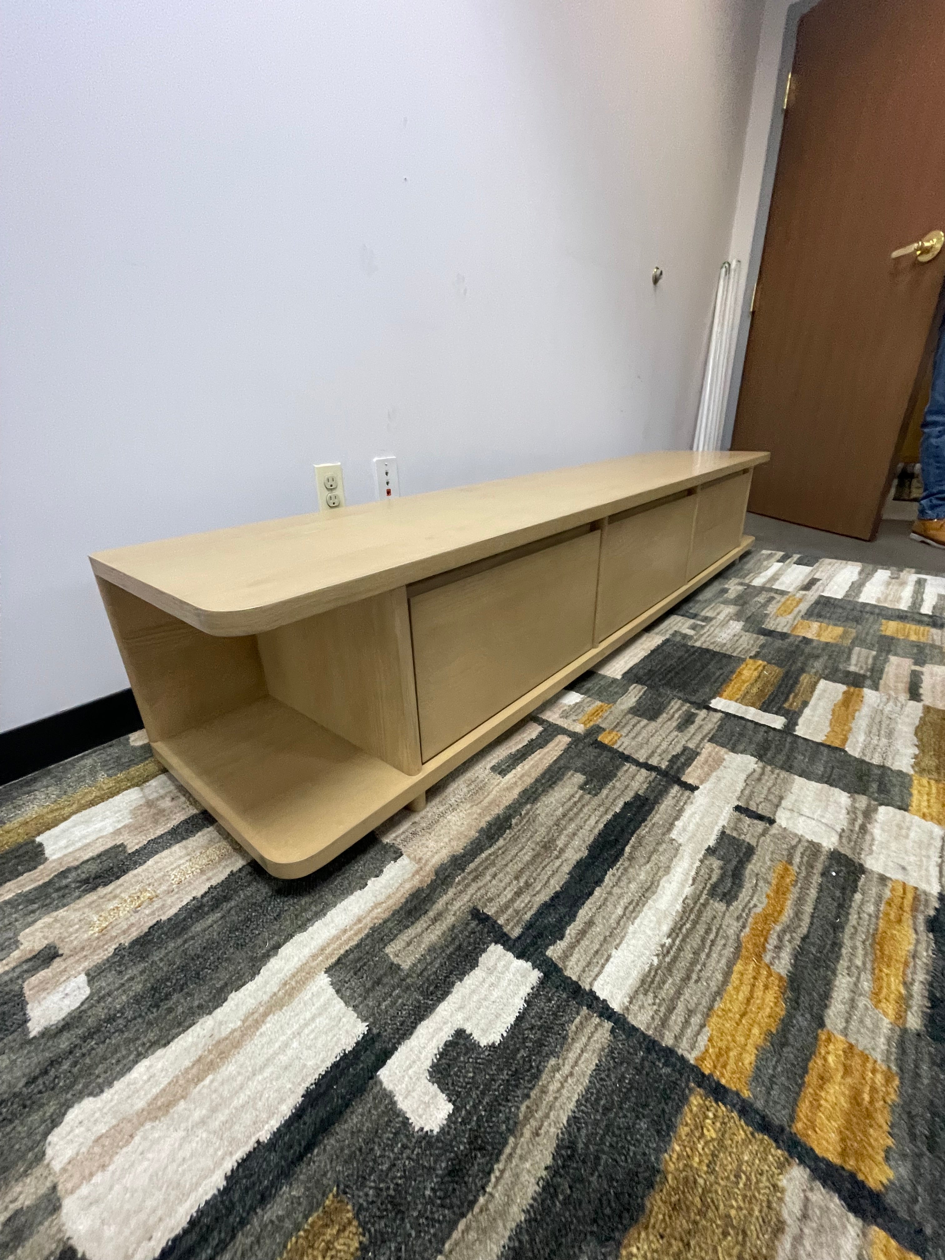 Article Low-Profile Media Console in Light Oak Finish