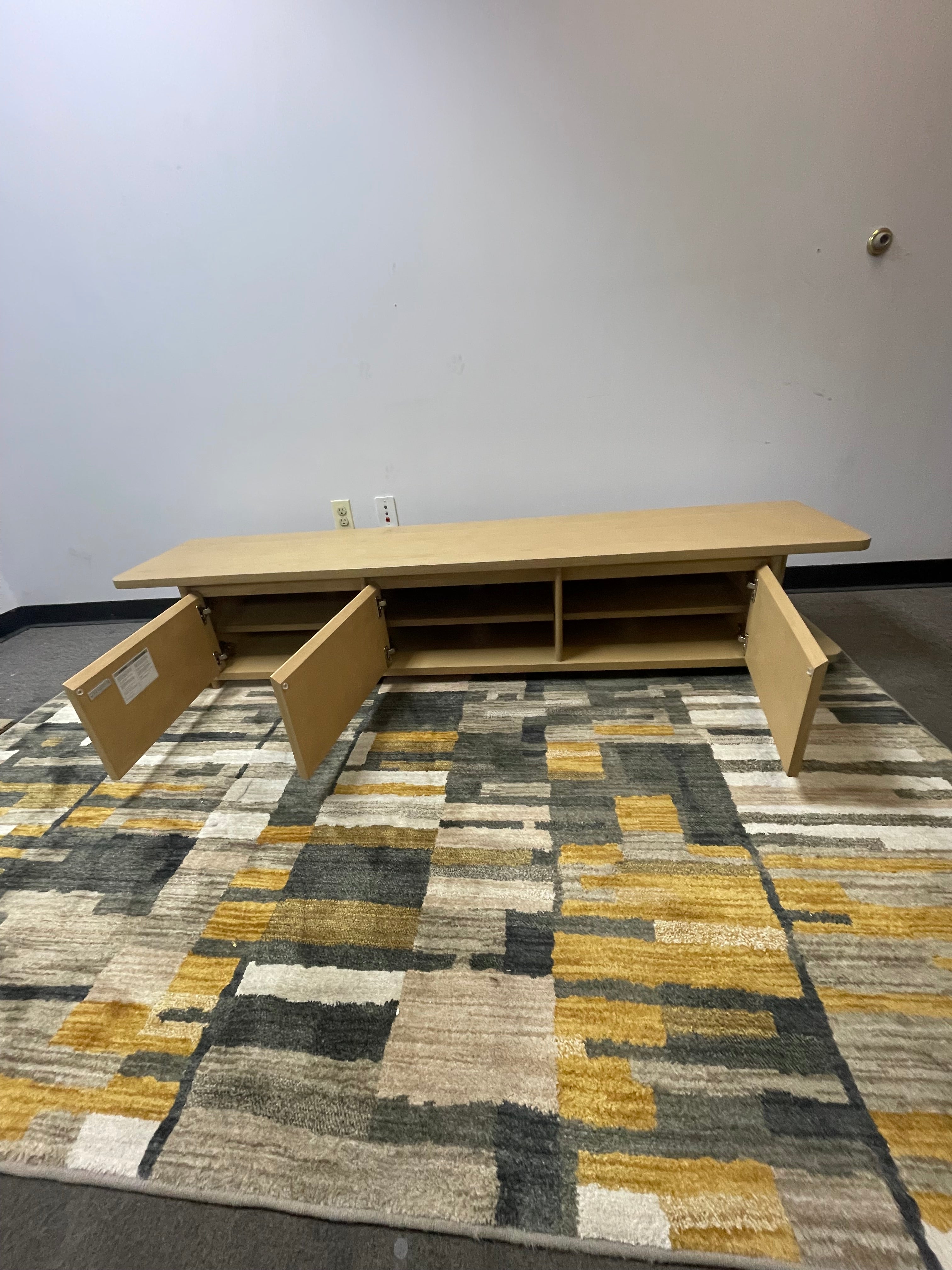 Article Low-Profile Media Console in Light Oak Finish