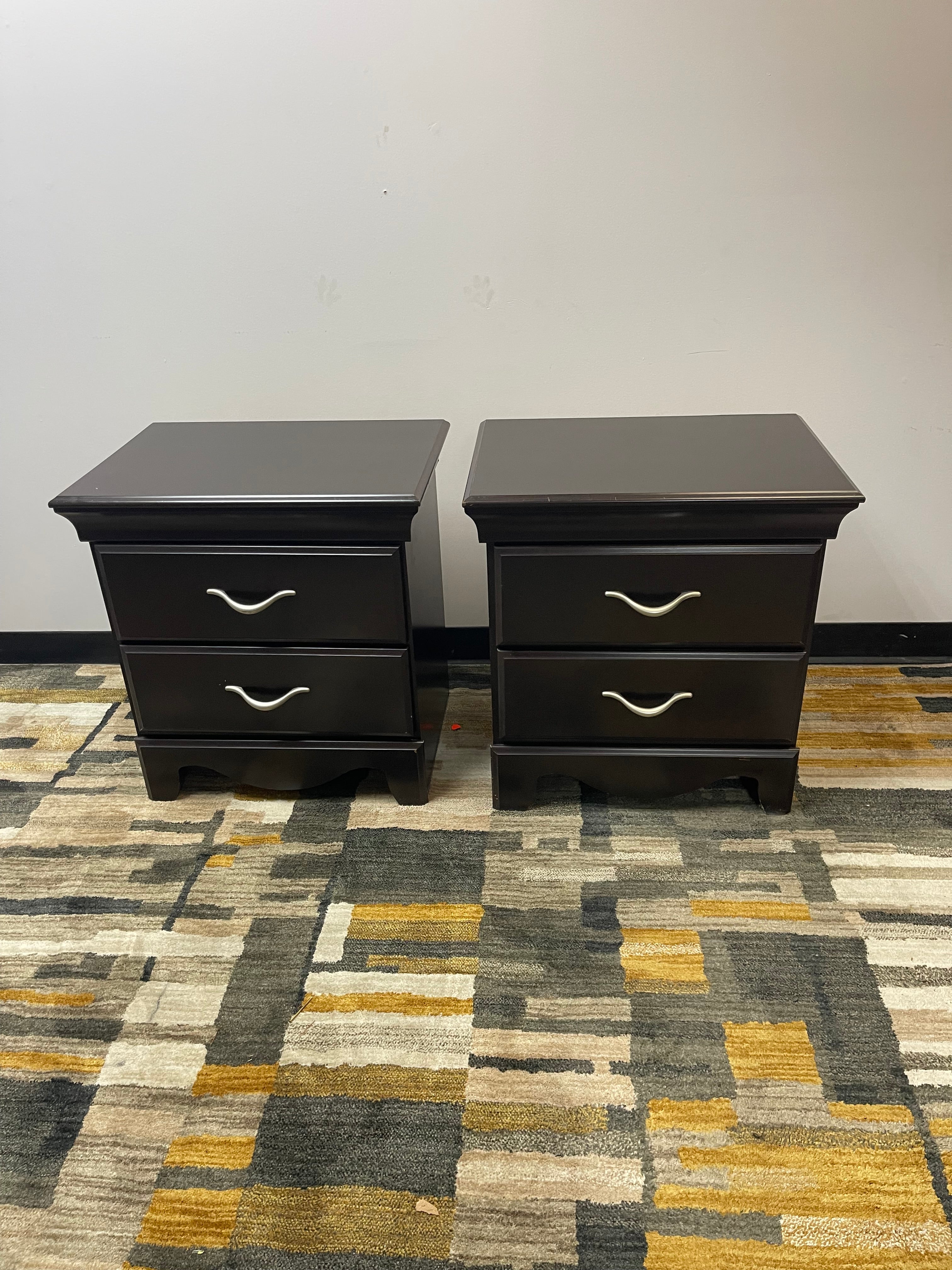 Espresso 2-Drawer Nightstands