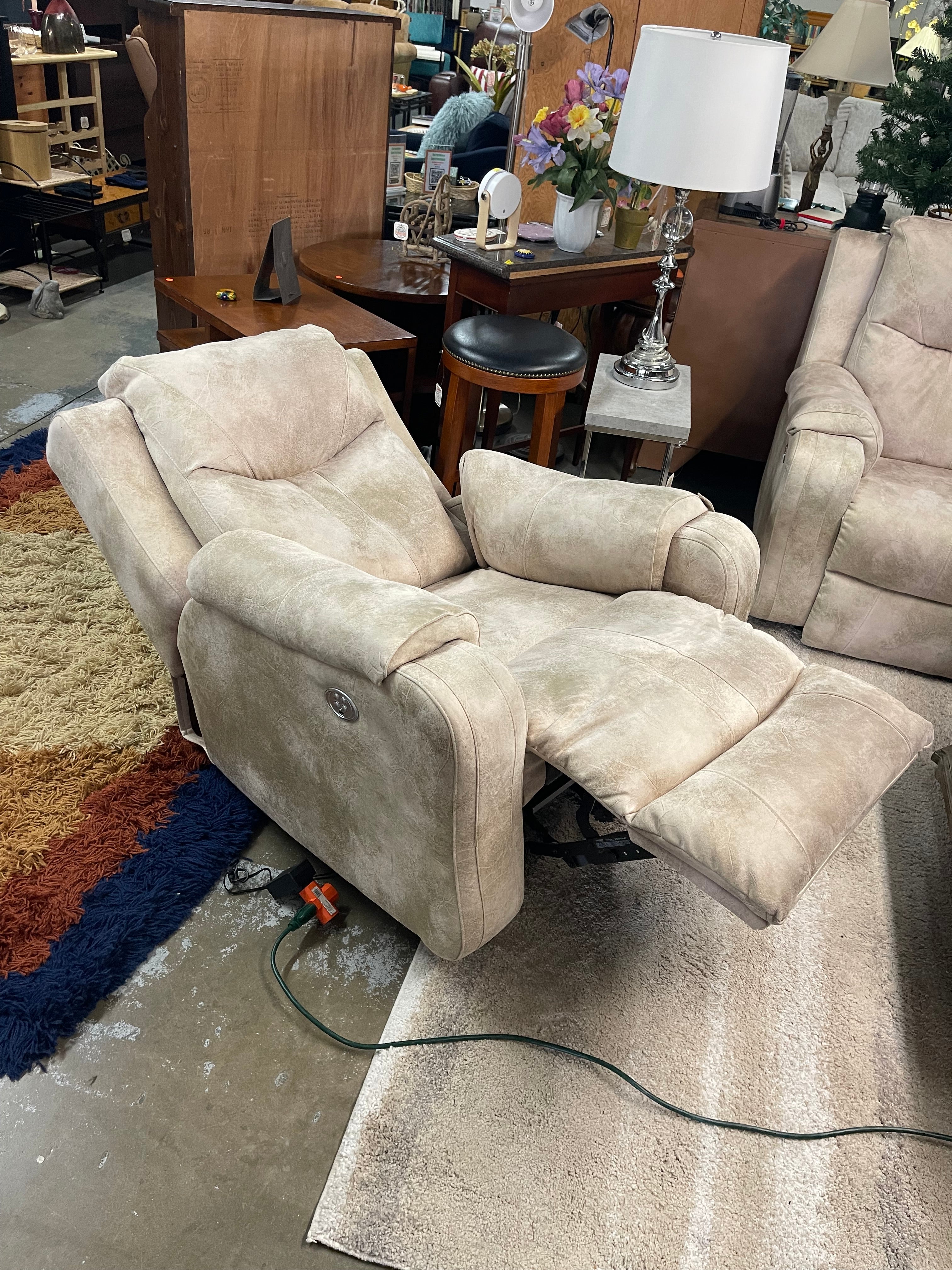Dual Power Reclining Sofa and Power Recliner Set with Power Headrests