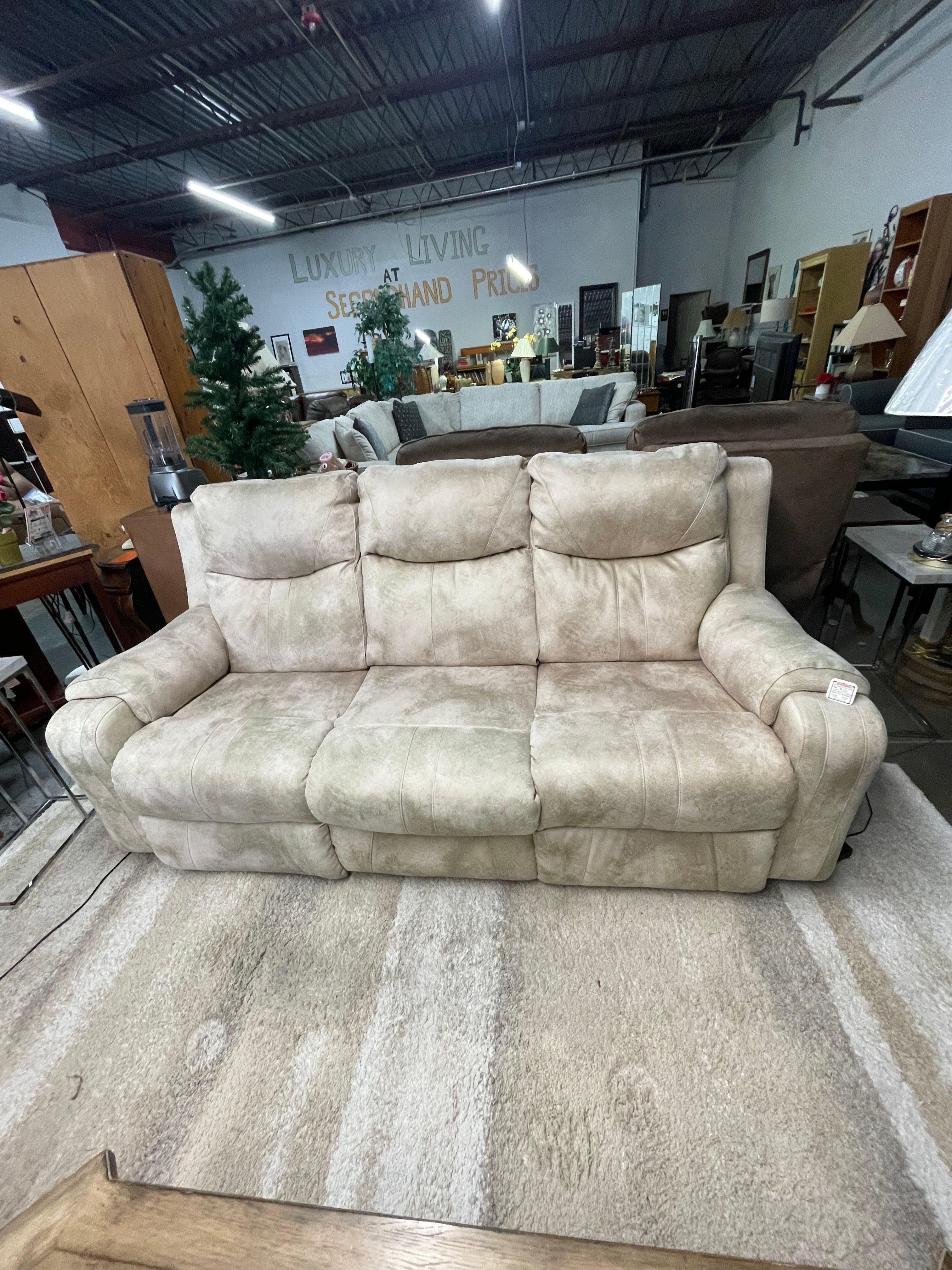 Dual Power Reclining Sofa and Power Recliner Set with Power Headrests