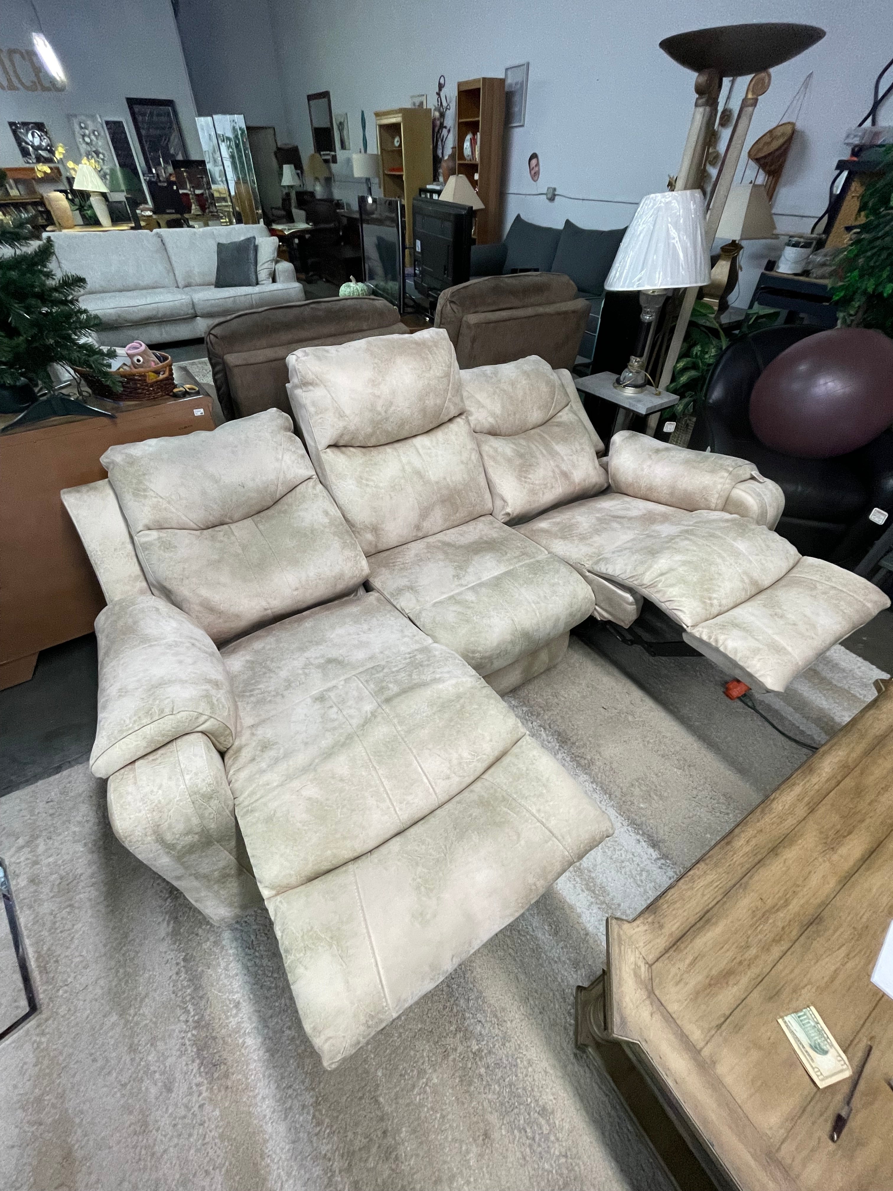 Dual Power Reclining Sofa and Power Recliner Set with Power Headrests