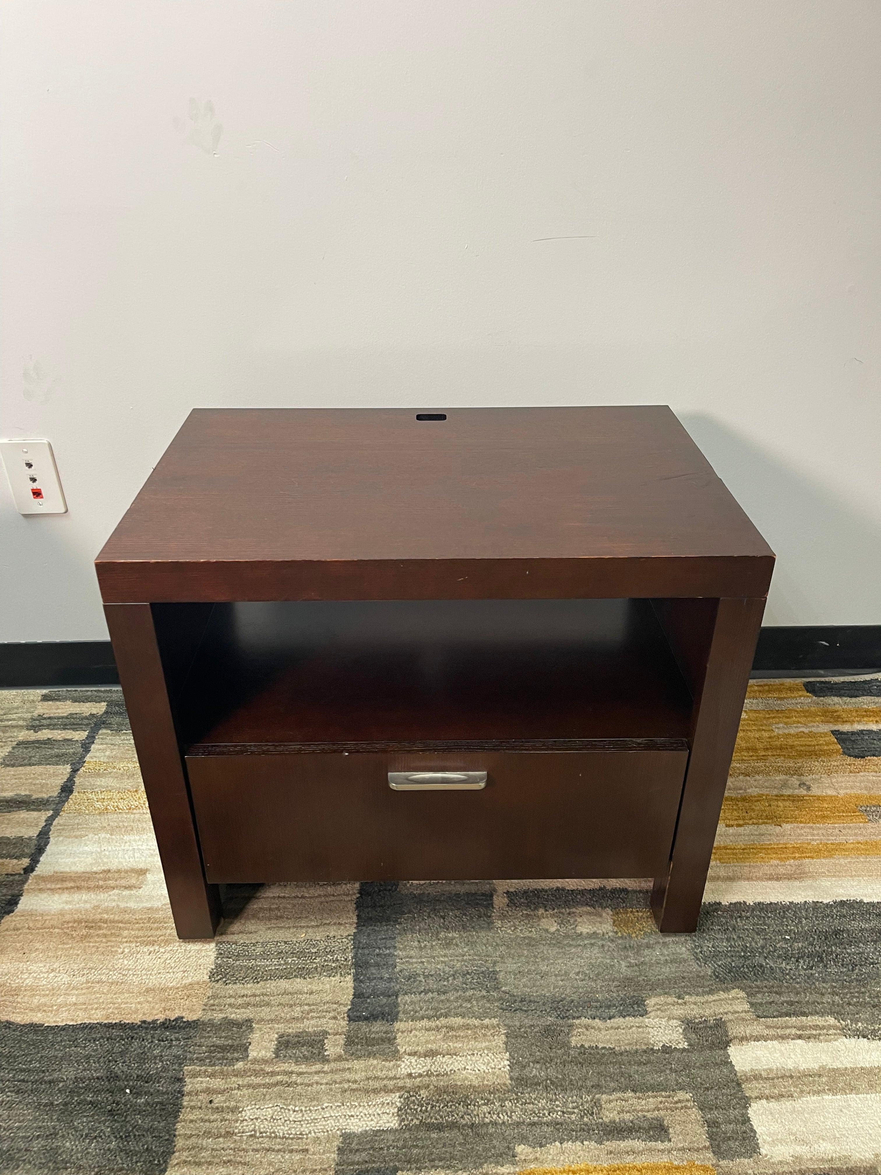 Ethan Allen Modern Espresso 6-Drawer Dresser and 2 Nightstands