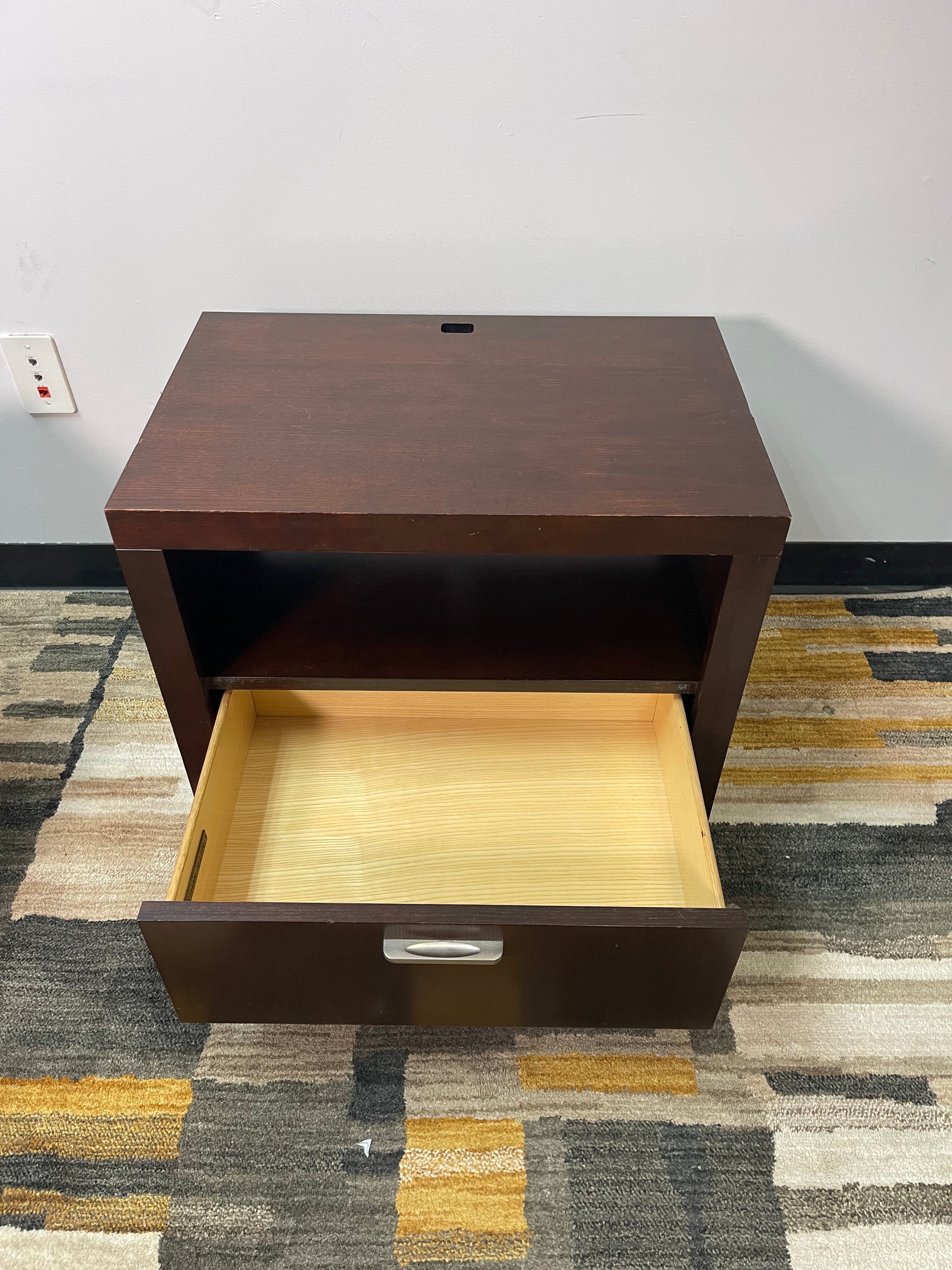 Ethan Allen Modern Espresso 6-Drawer Dresser and 2 Nightstands