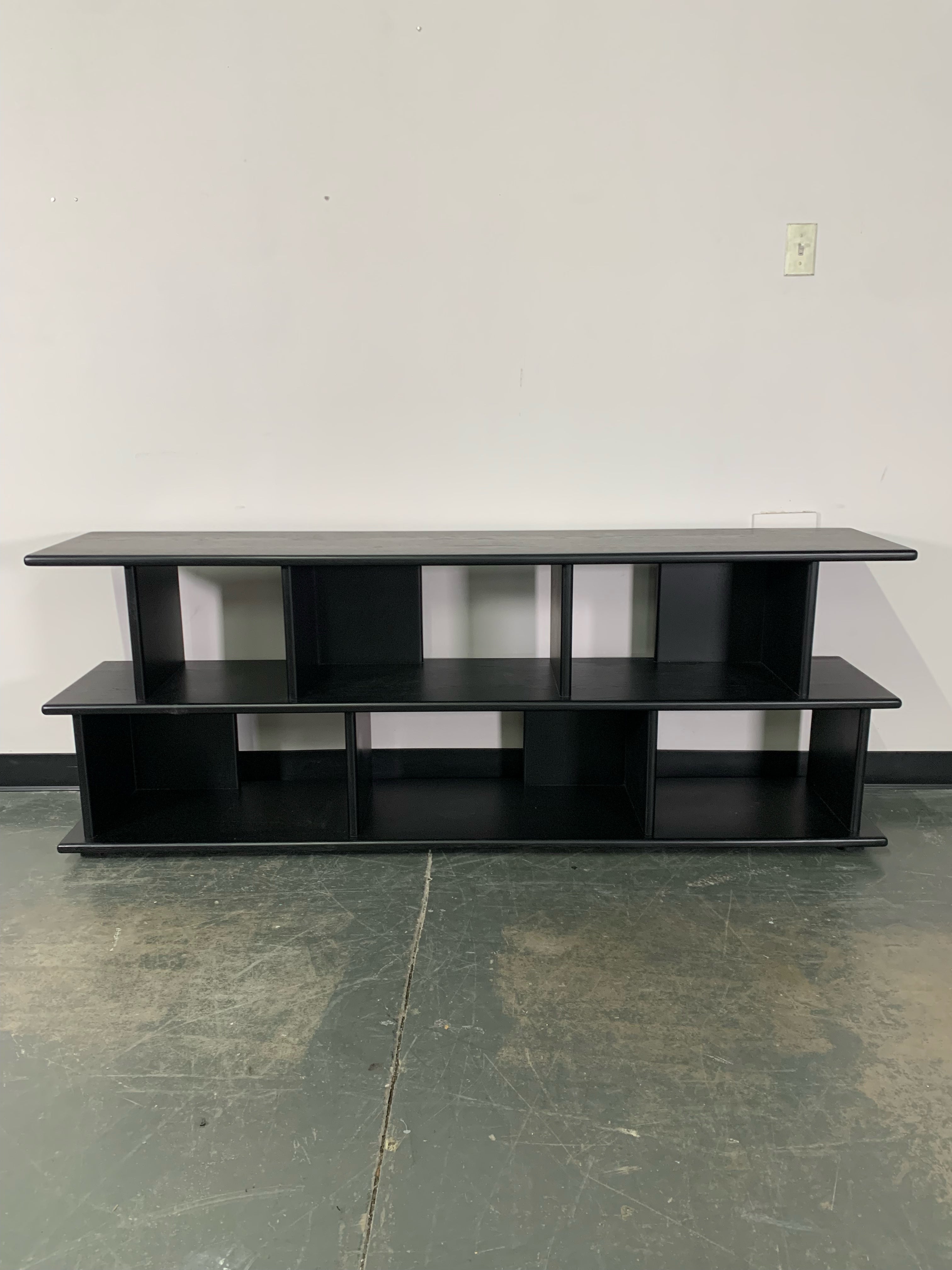 Modern Black Article Bookcase / TV Stand (72”)