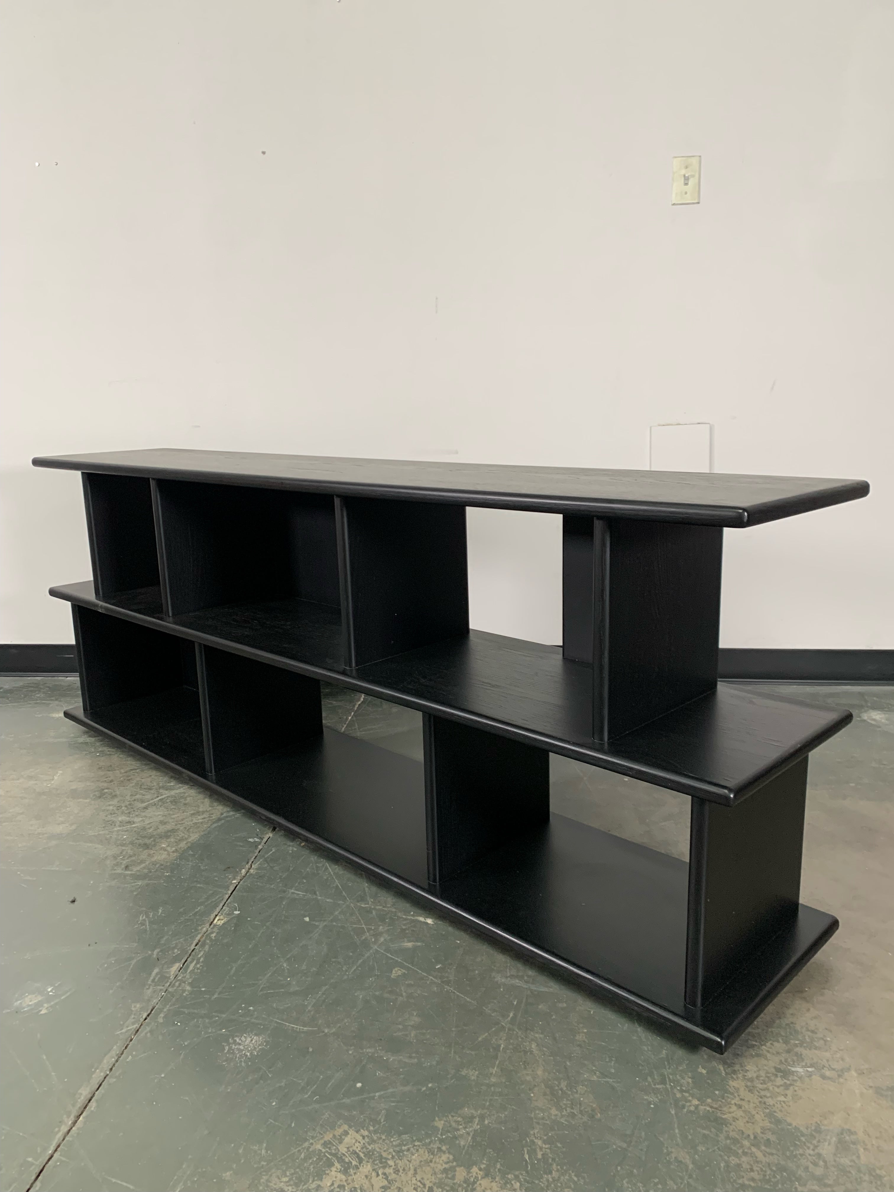 Modern Black Article Bookcase / TV Stand (72”)
