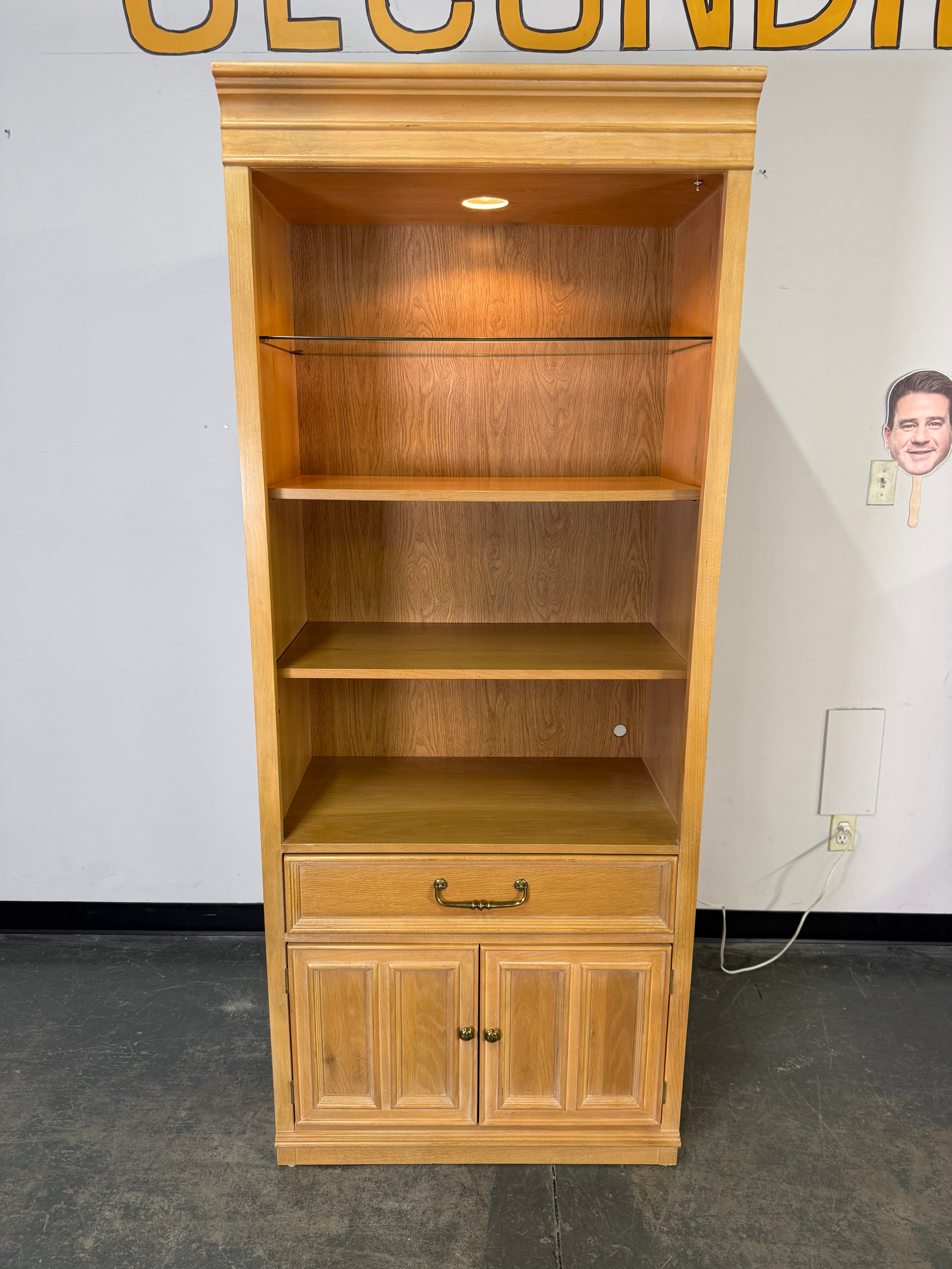 Lighted Display Cabinet with Storage – Classic &amp; Functional ✨