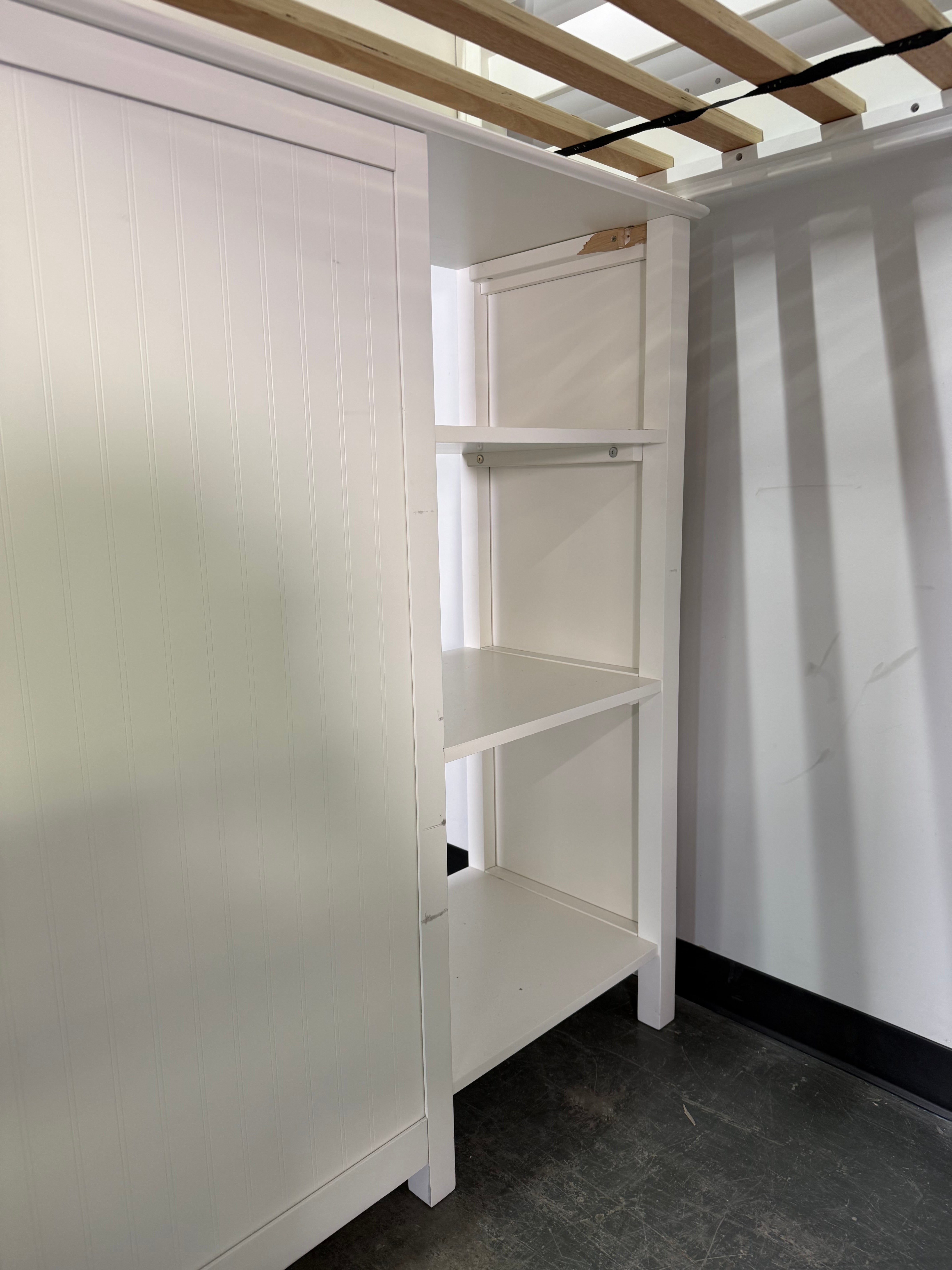 All-in-One White Twin Loft Bed with Desk, Storage & Ladder 🤍
