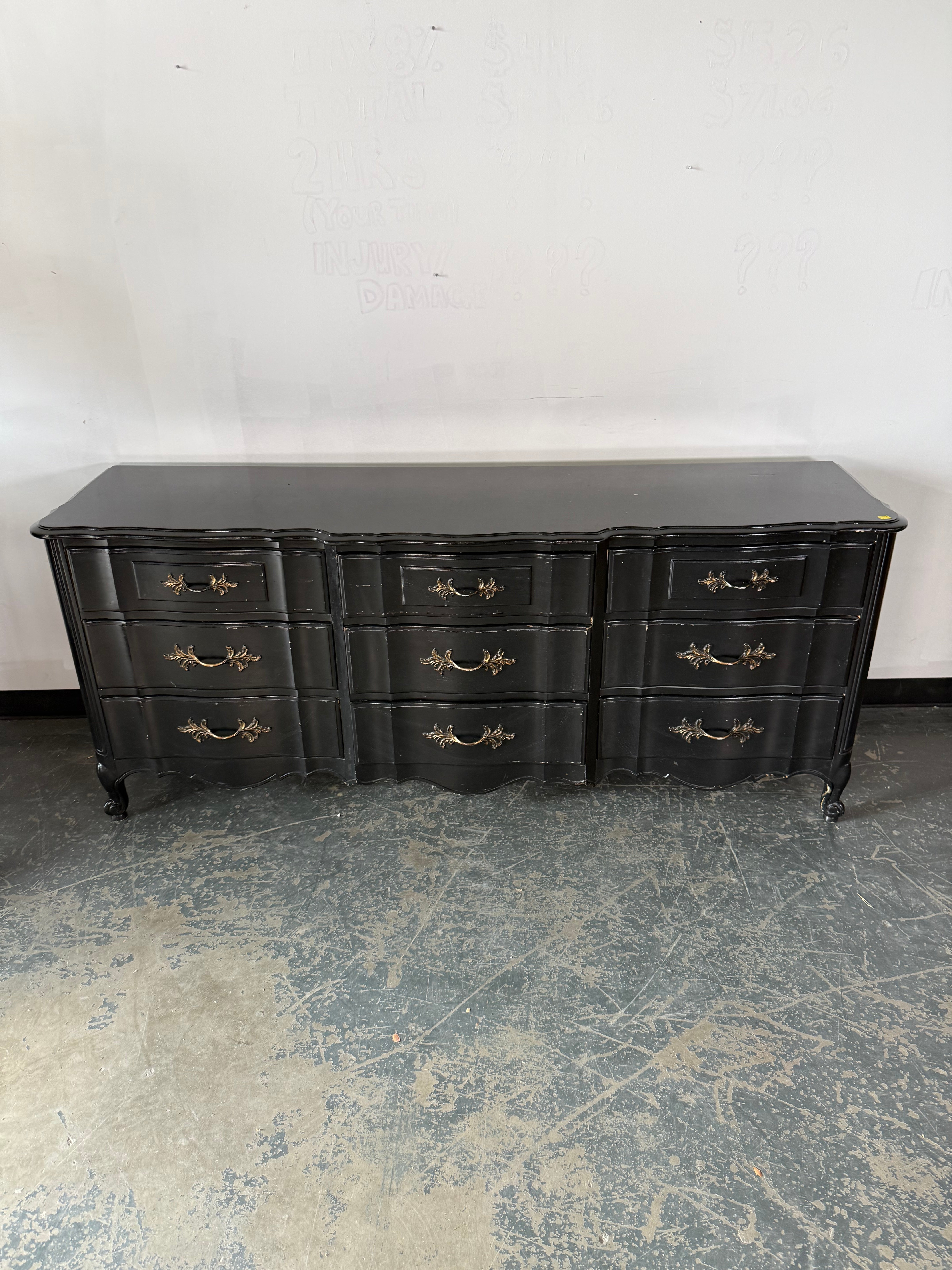 Black French Provincial Dresser