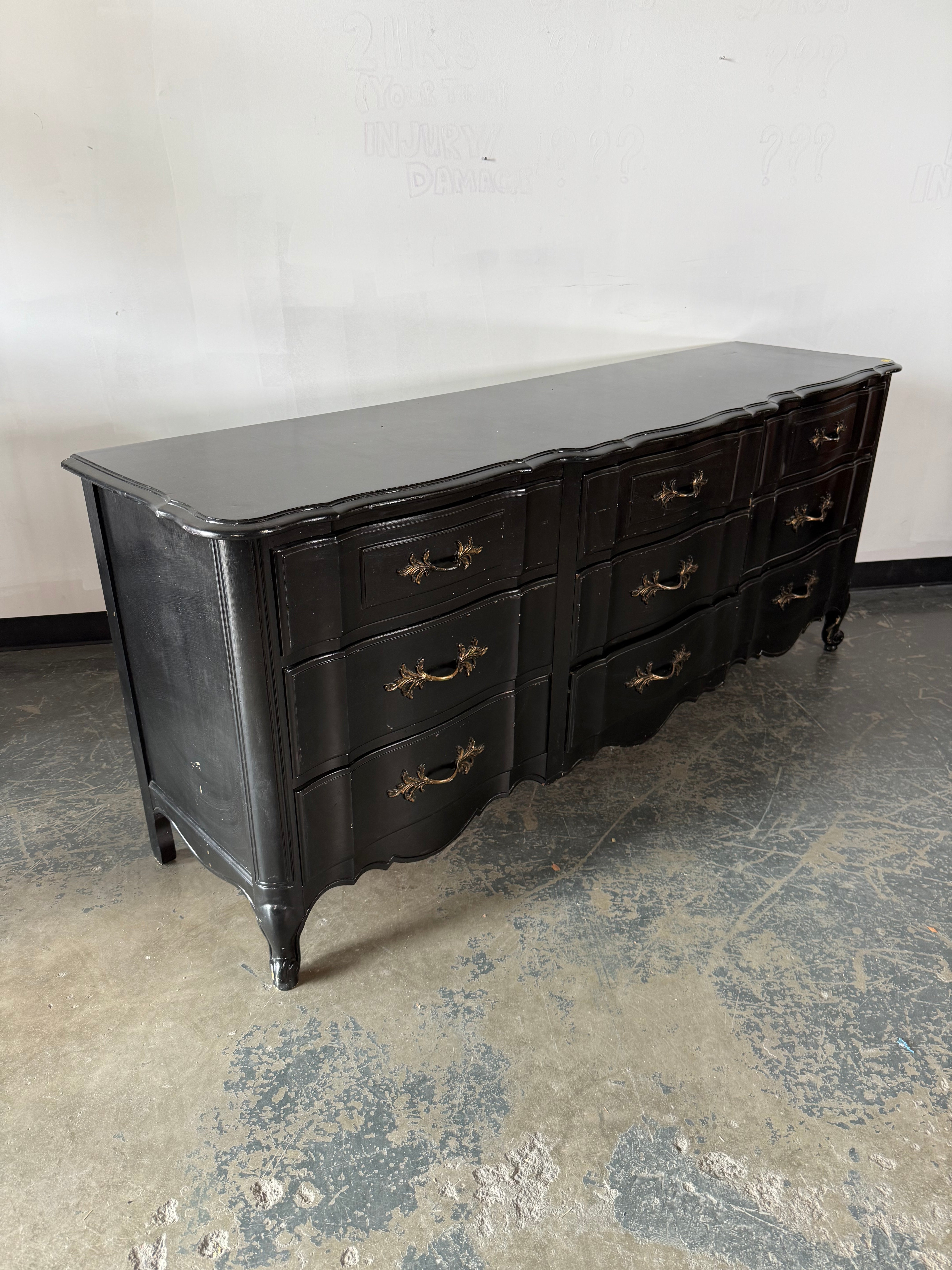 Black French Provincial Dresser