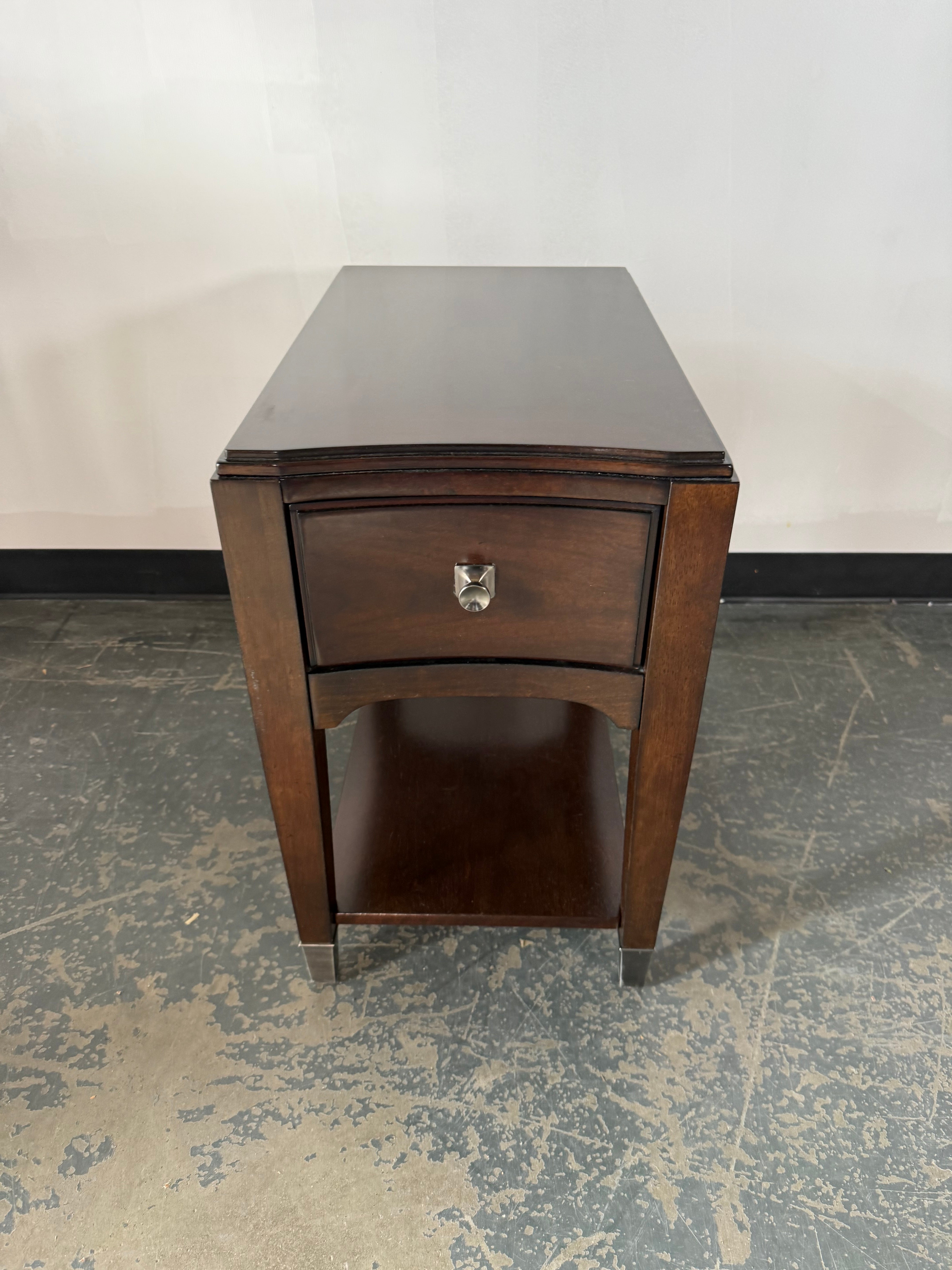 Sleek Modern Dark Wood Side Tables (Sold Separately)