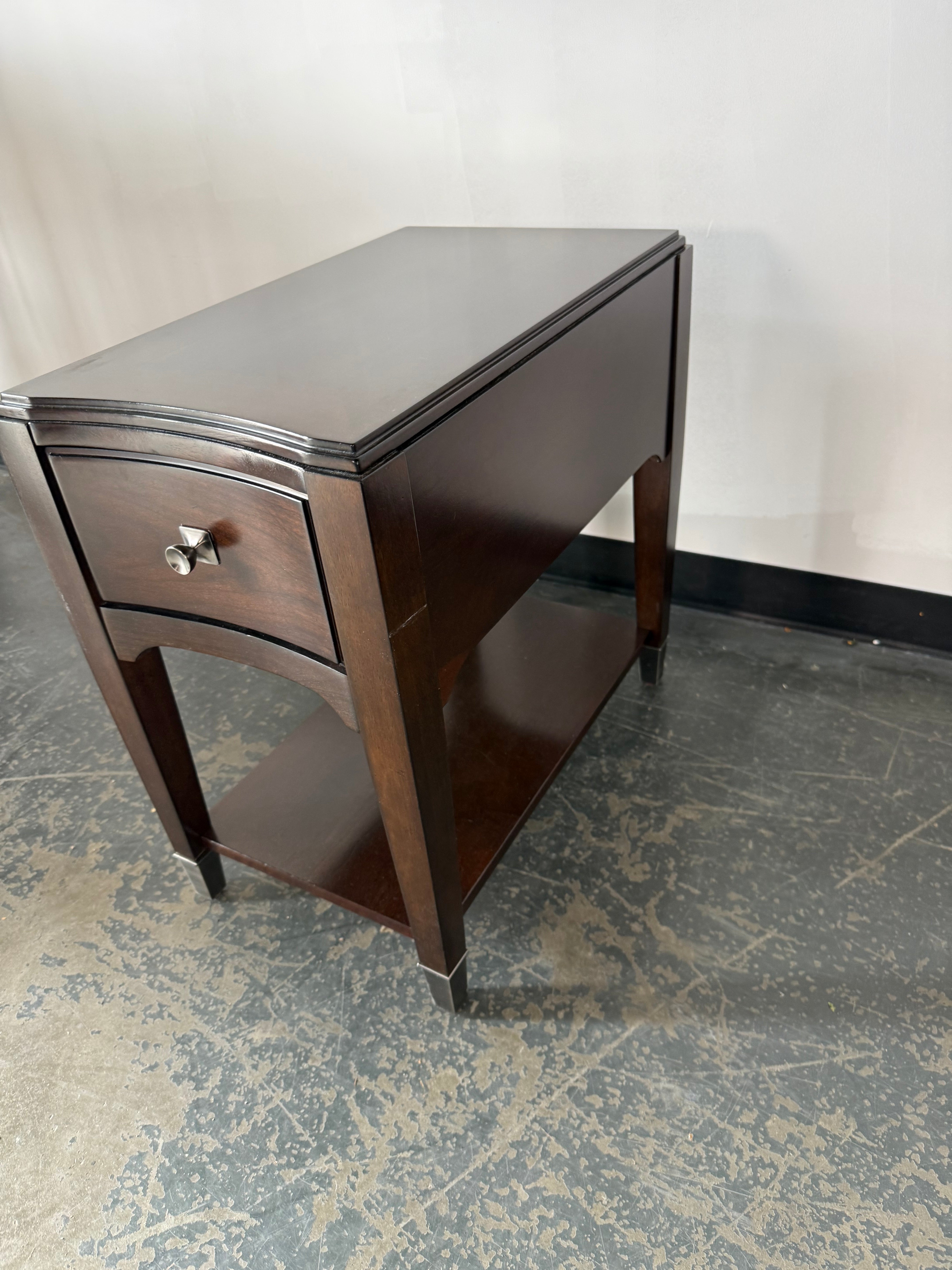 Sleek Modern Dark Wood Side Tables (Sold Separately)