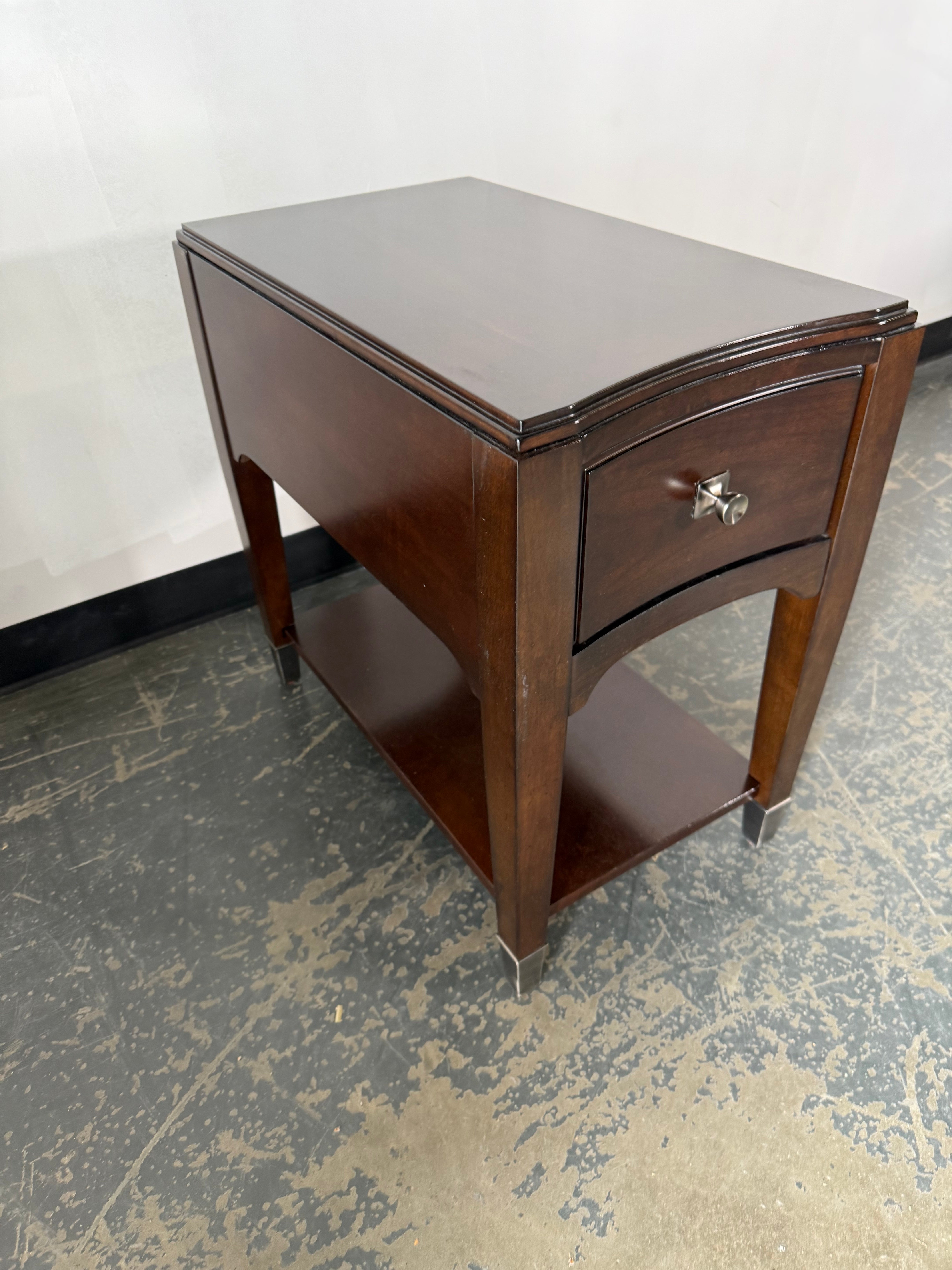 Sleek Modern Dark Wood Side Tables (Sold Separately)