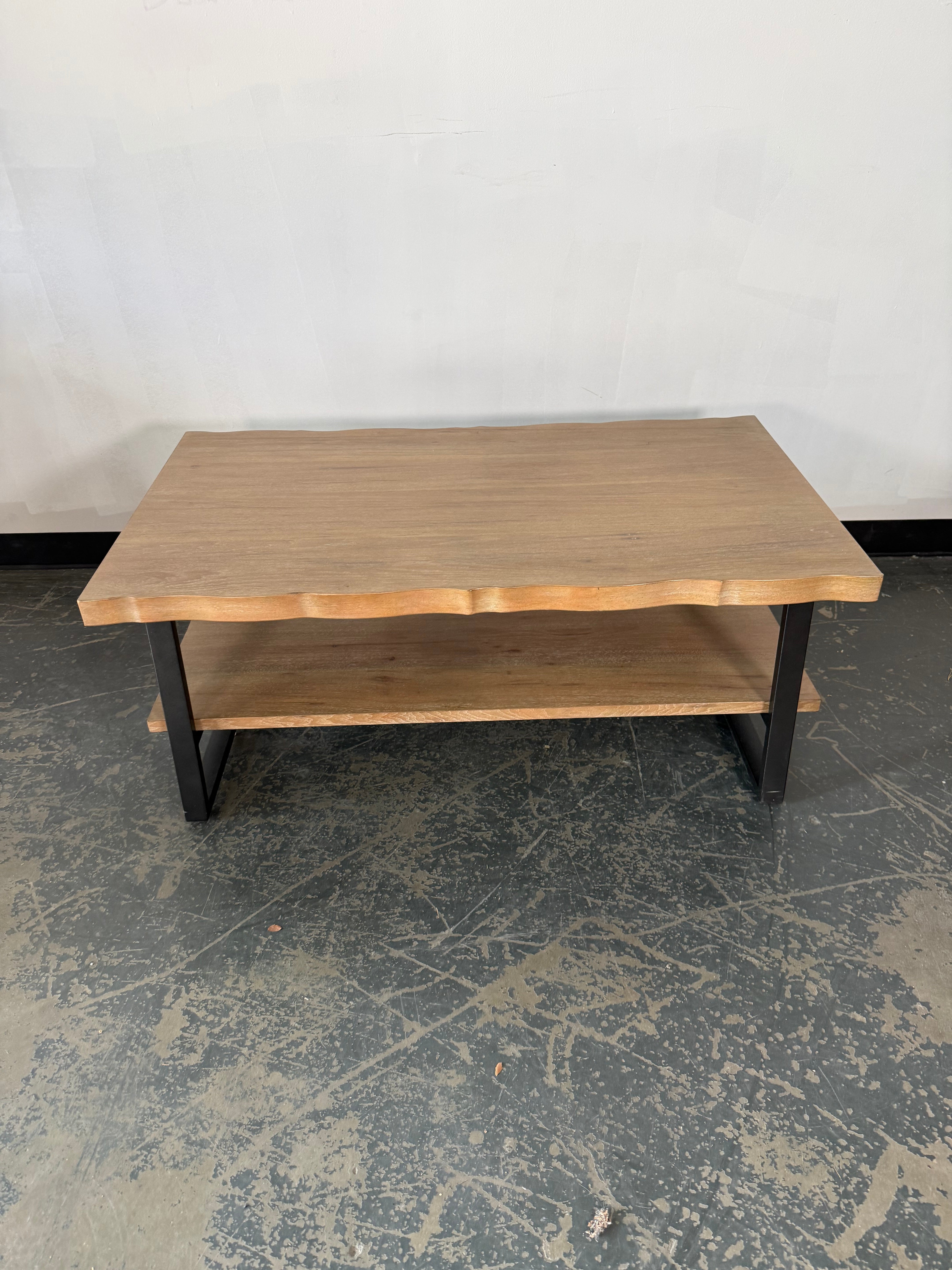 Modern Rustic Coffee & End Table Set – Warm Wood with Industrial Style