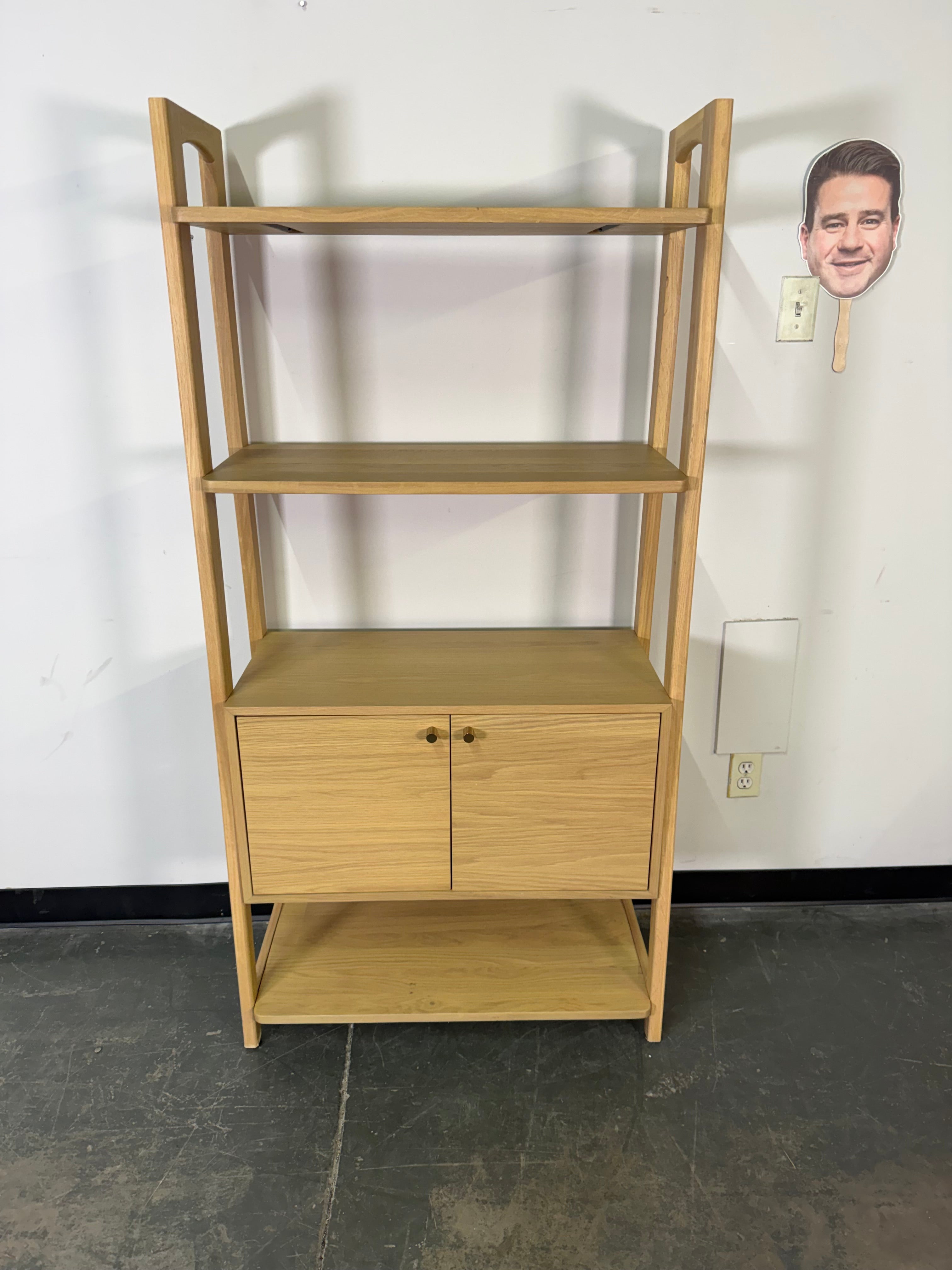 Article Krossa White Oak Shelving Unit with Storage