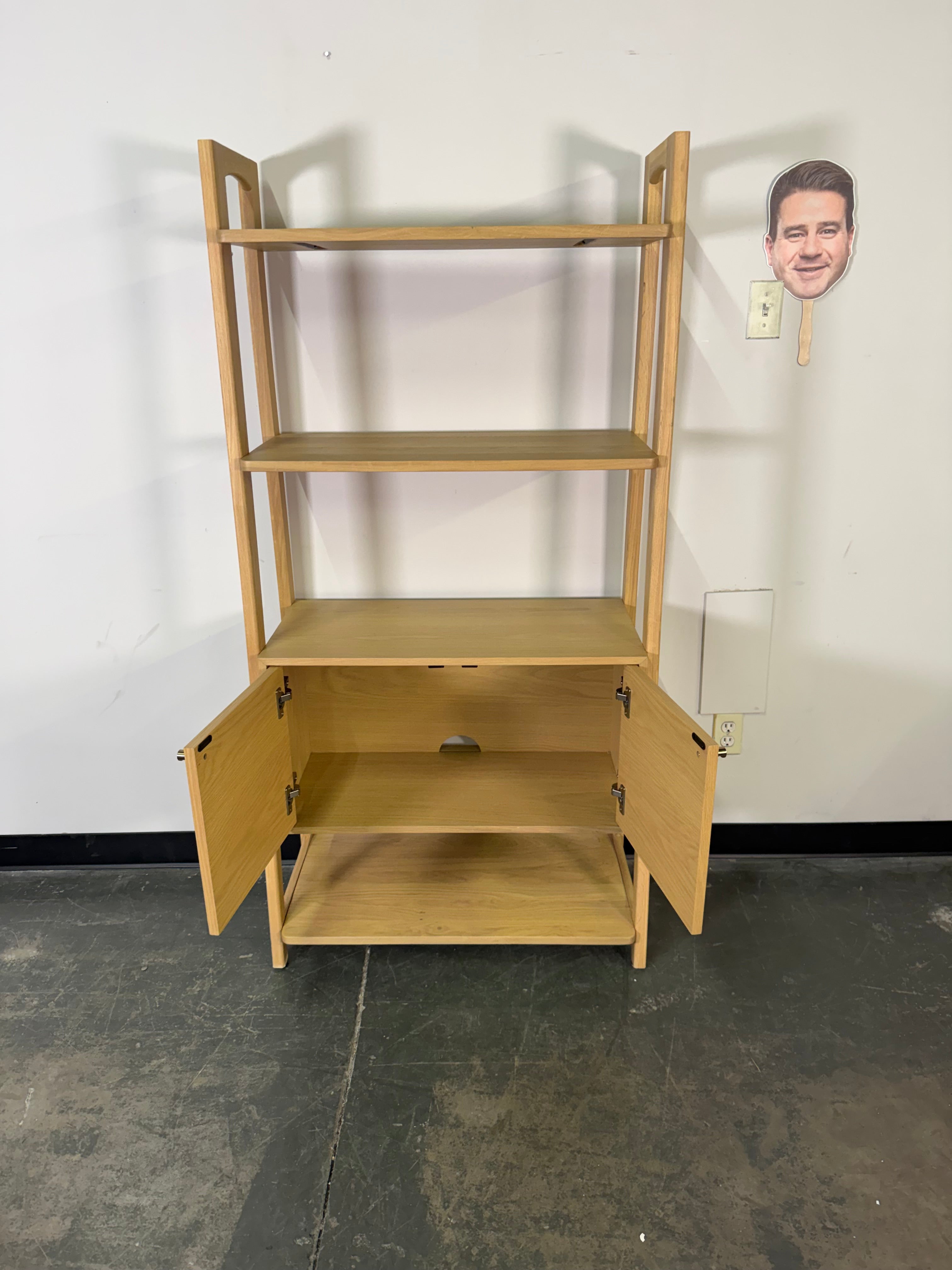 Article Krossa White Oak Shelving Unit with Storage