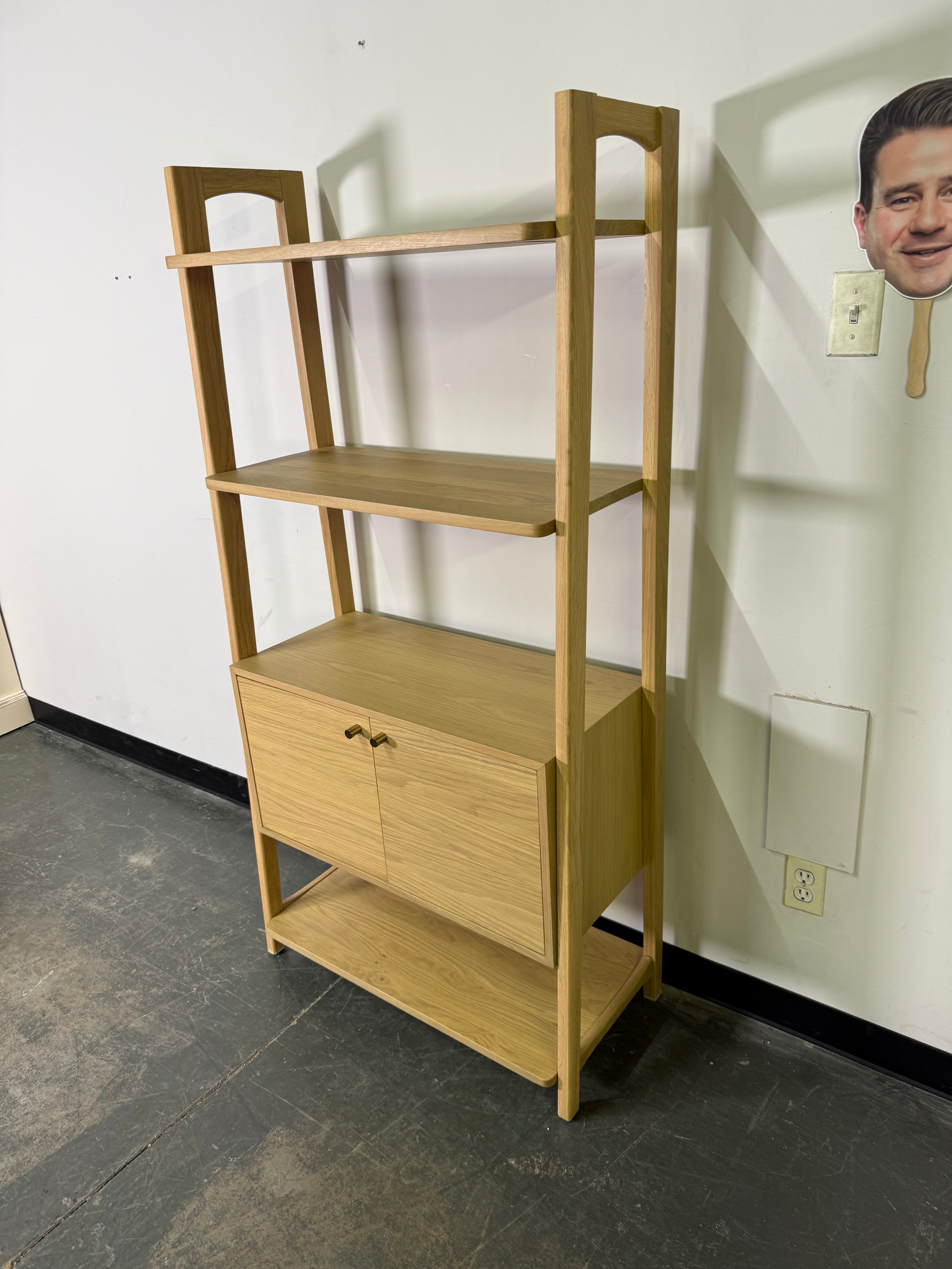 Article Krossa White Oak Shelving Unit with Storage