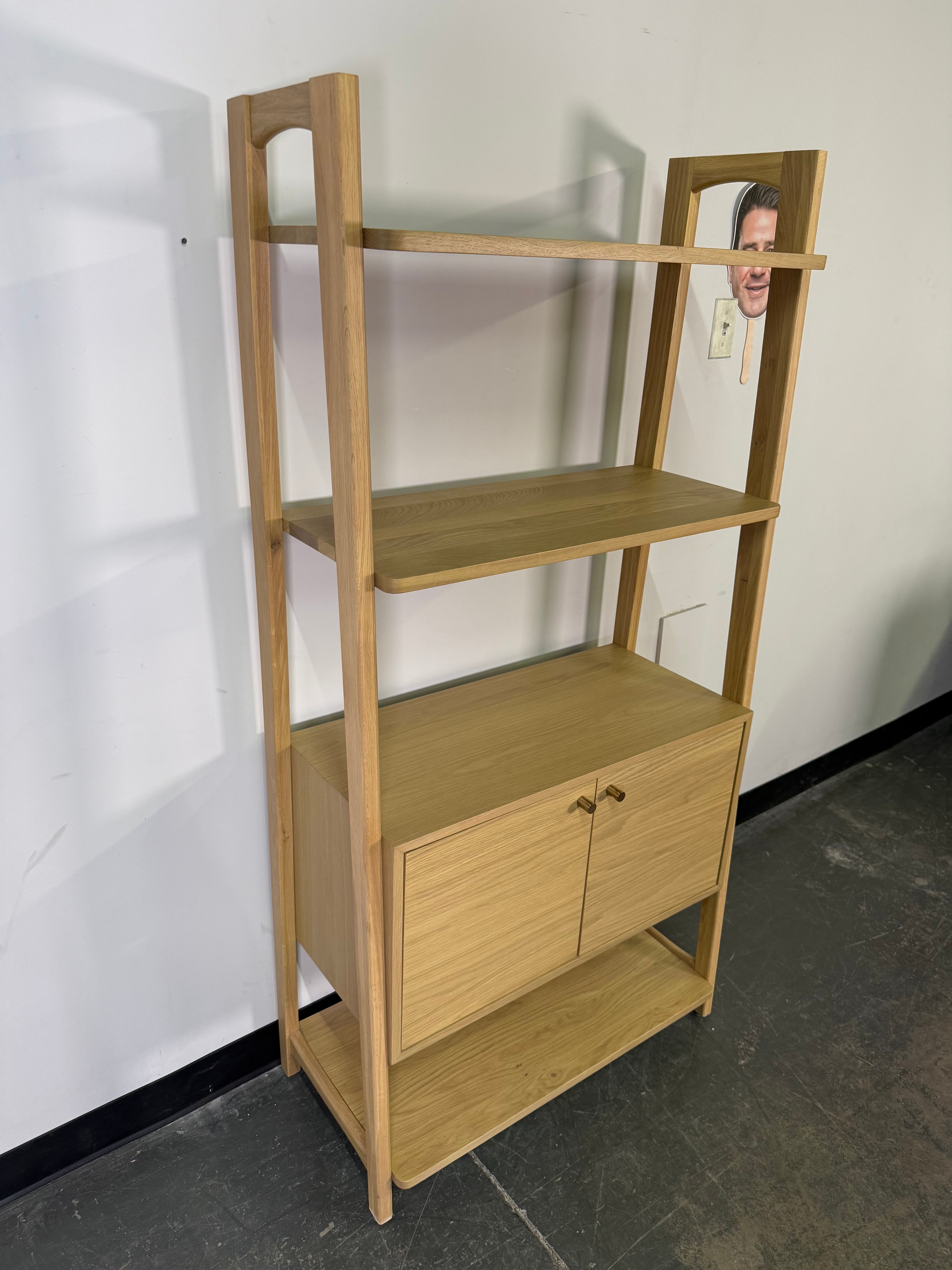 Article Krossa White Oak Shelving Unit with Storage