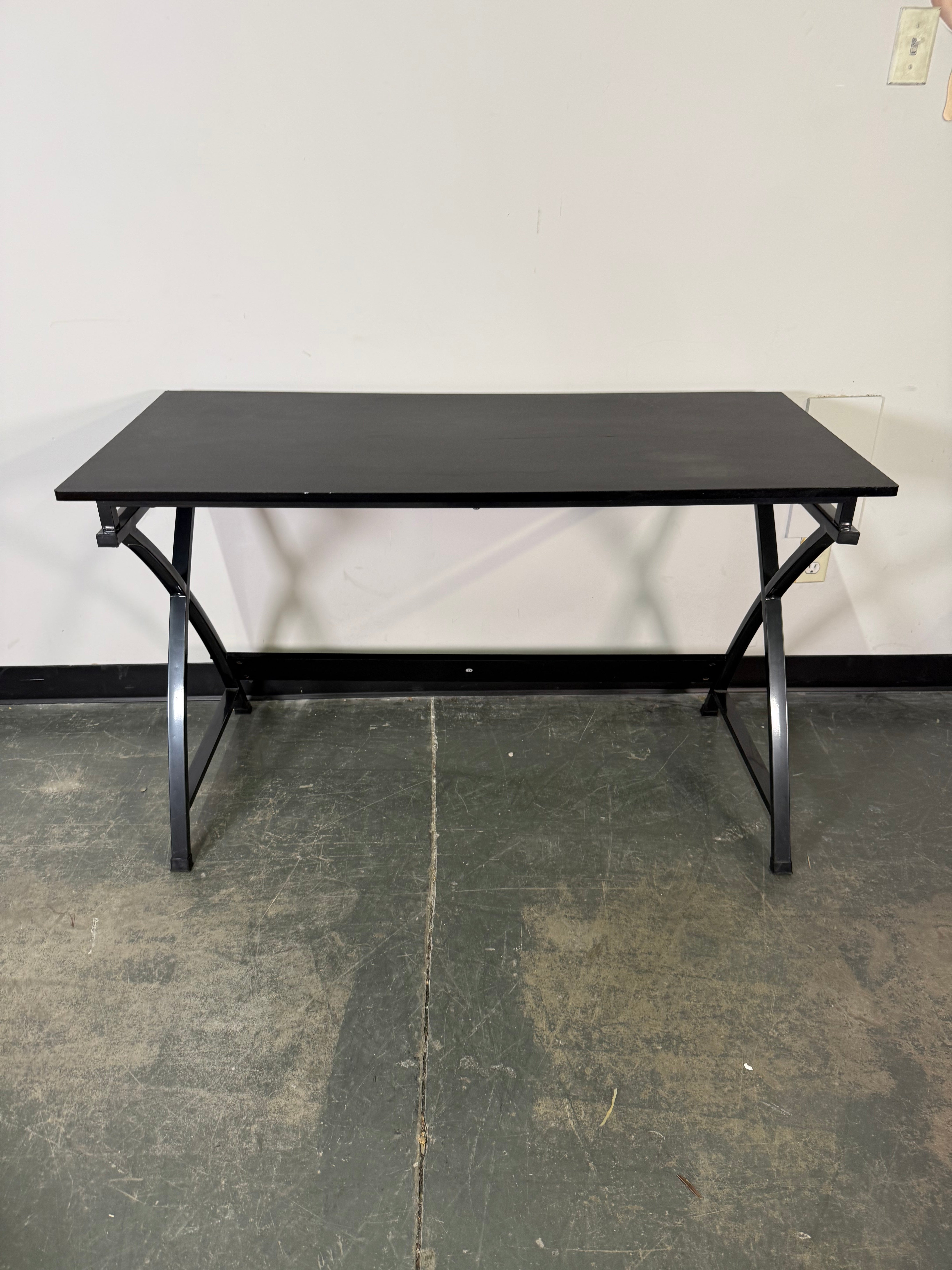 Sleek Modern Black Writing Desk