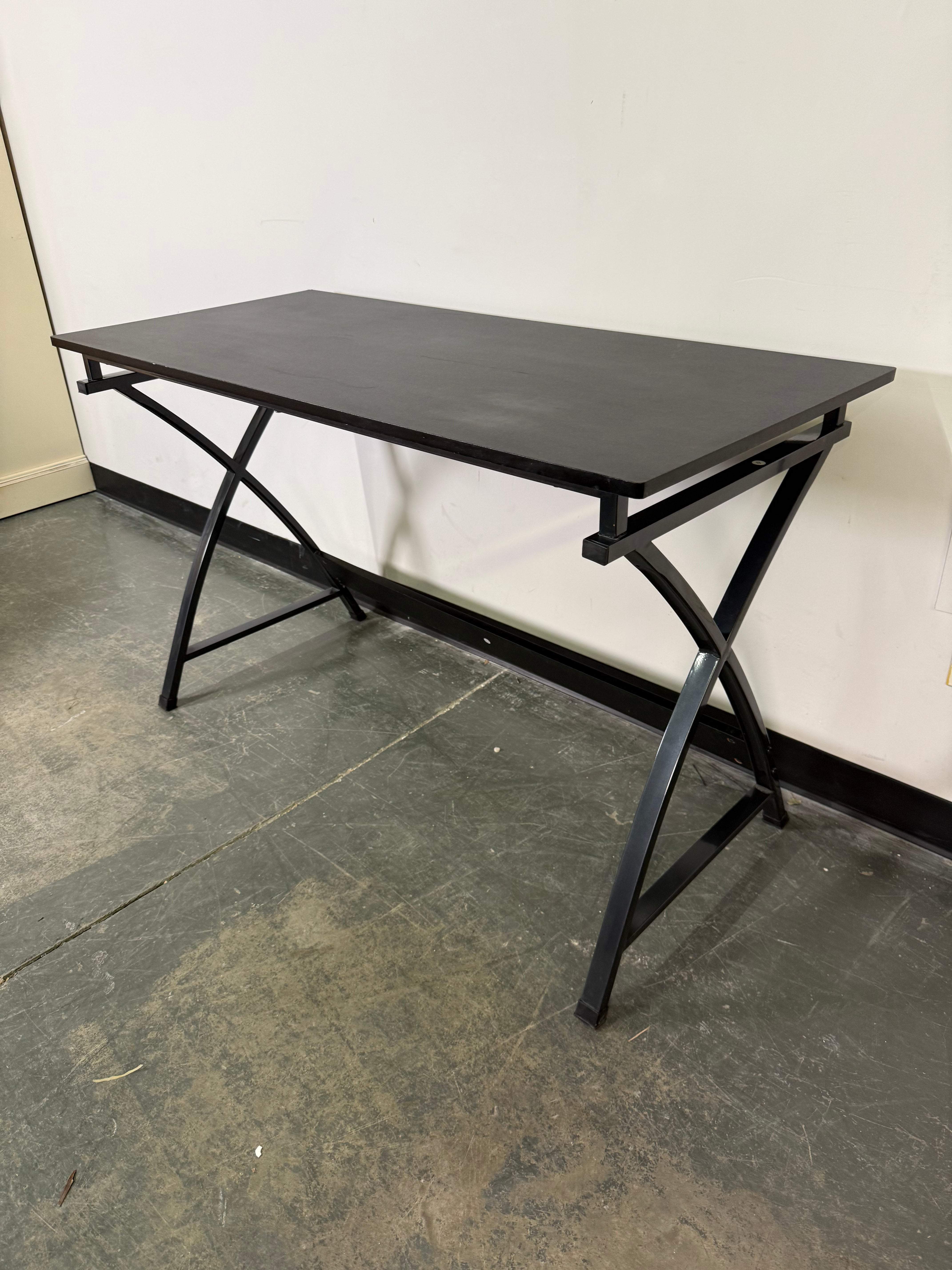 Sleek Modern Black Writing Desk