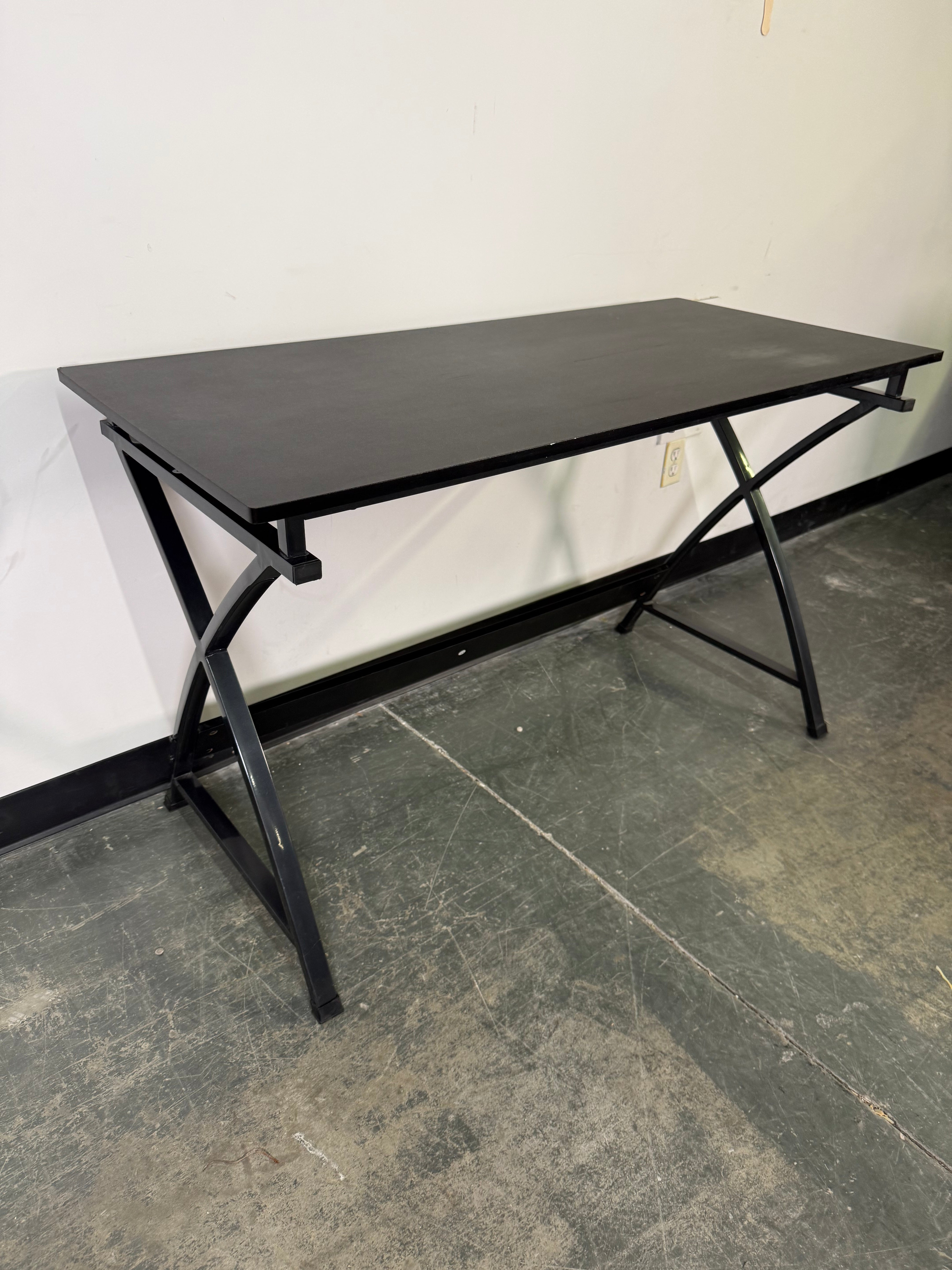 Sleek Modern Black Writing Desk