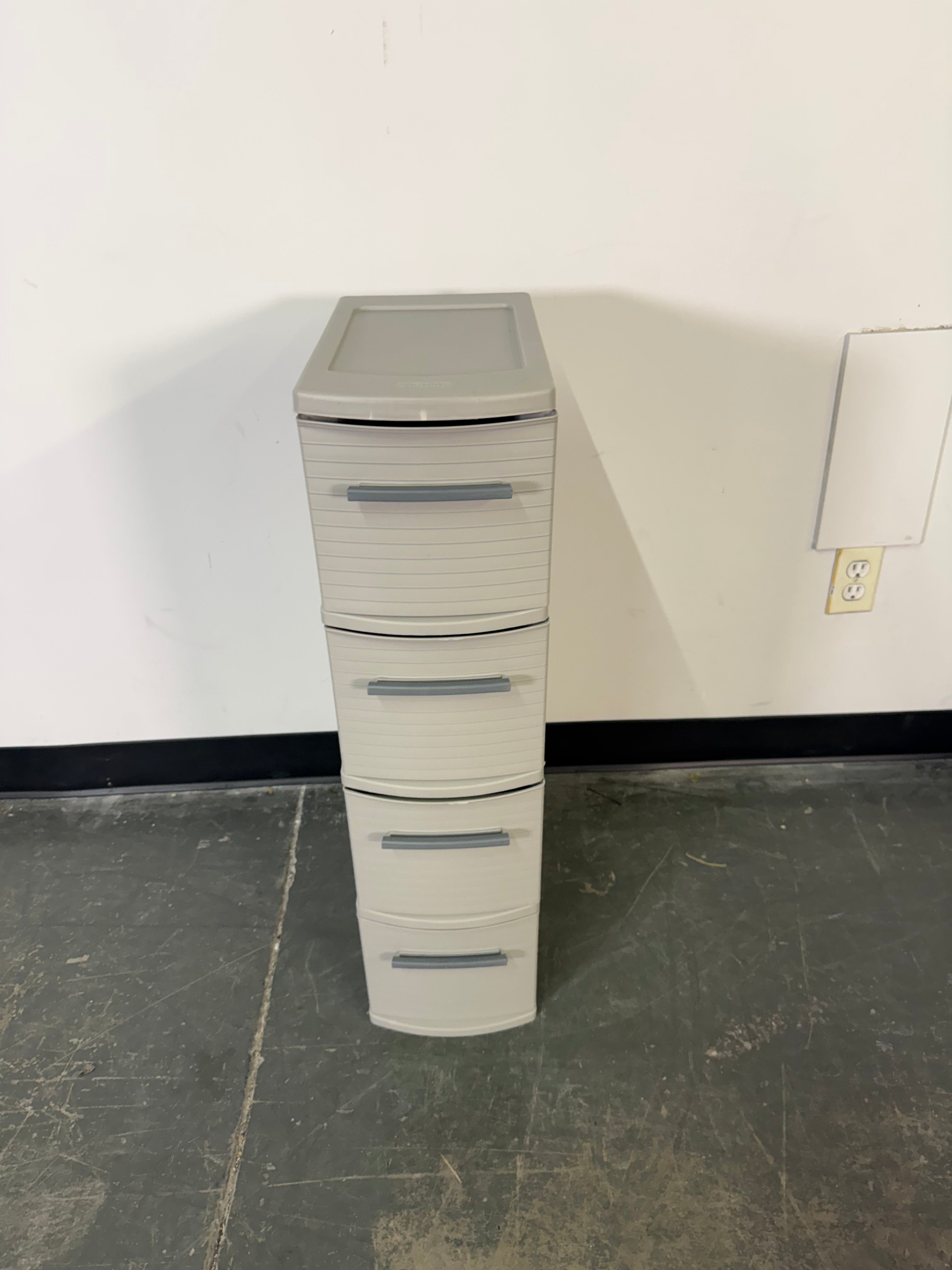 Slim Space-Saving 4-Drawer Storage Tower